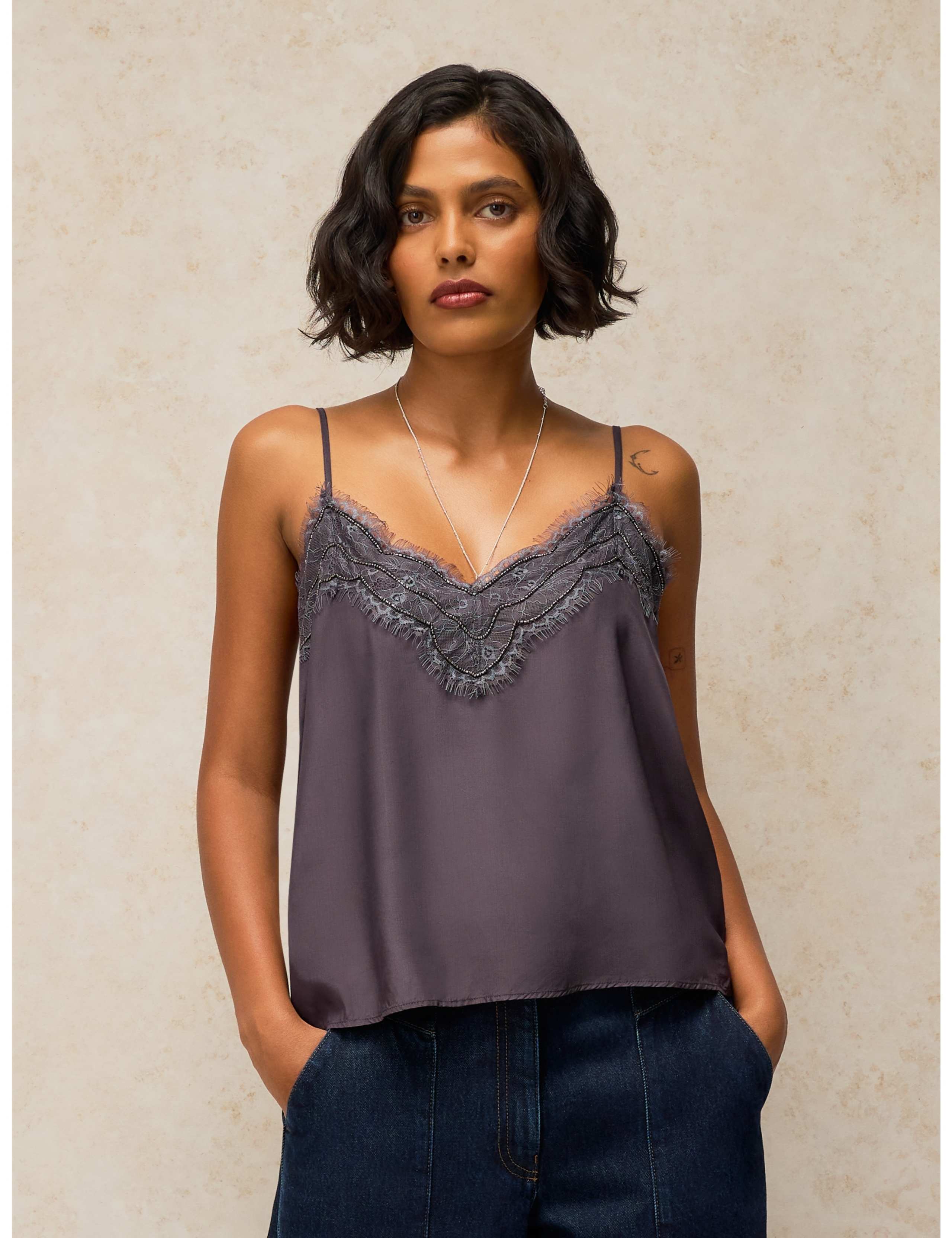 Ines Embellished V Neck Strappy Vest 3 of 7