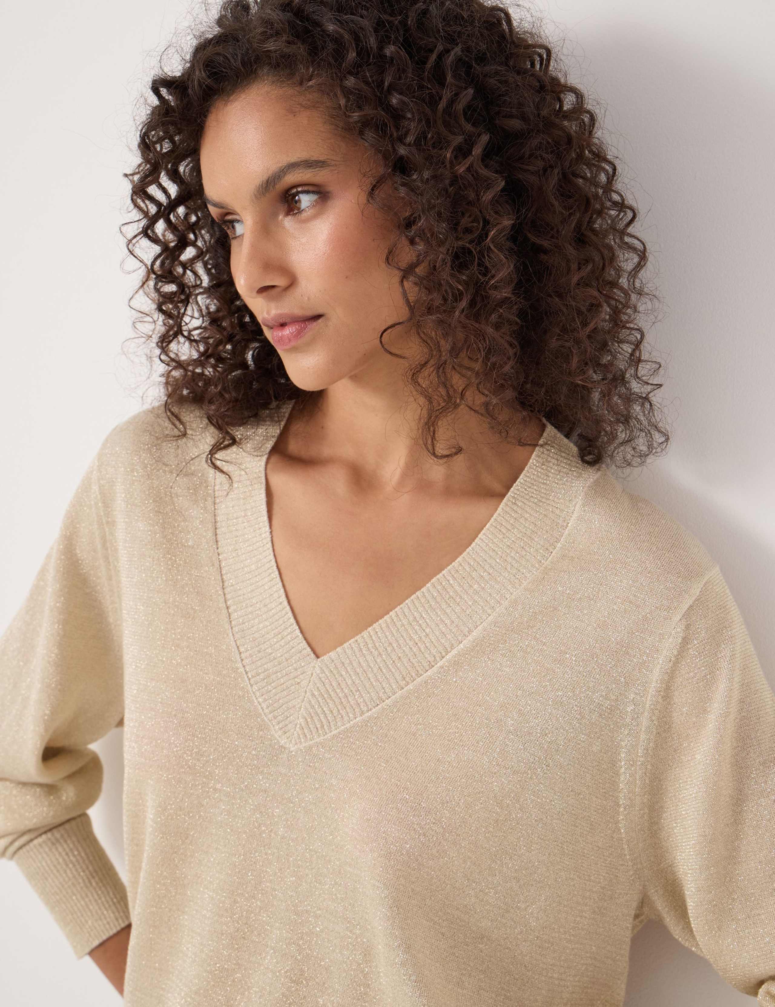 V-Neck Metallic Jumper 4 of 4