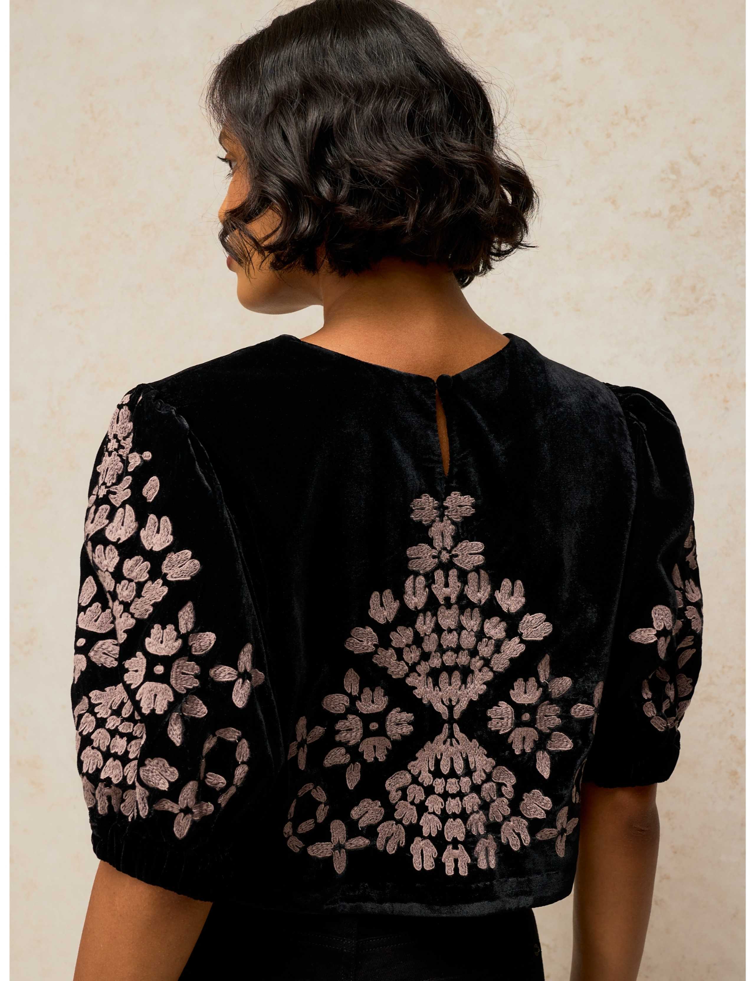 Kai Velvet Embroidered Top 3 of 7
