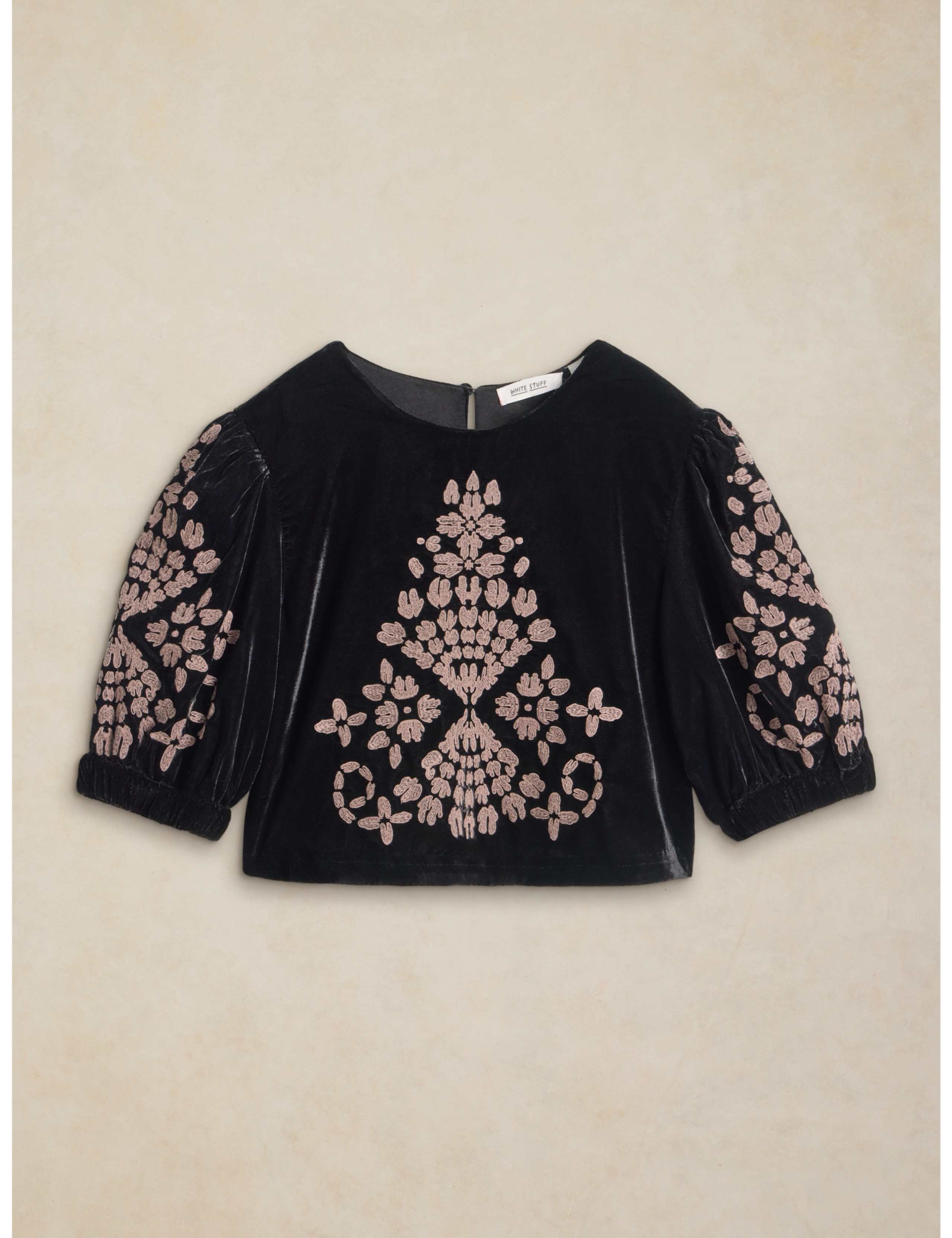 Kai Velvet Embroidered Top 2 of 7