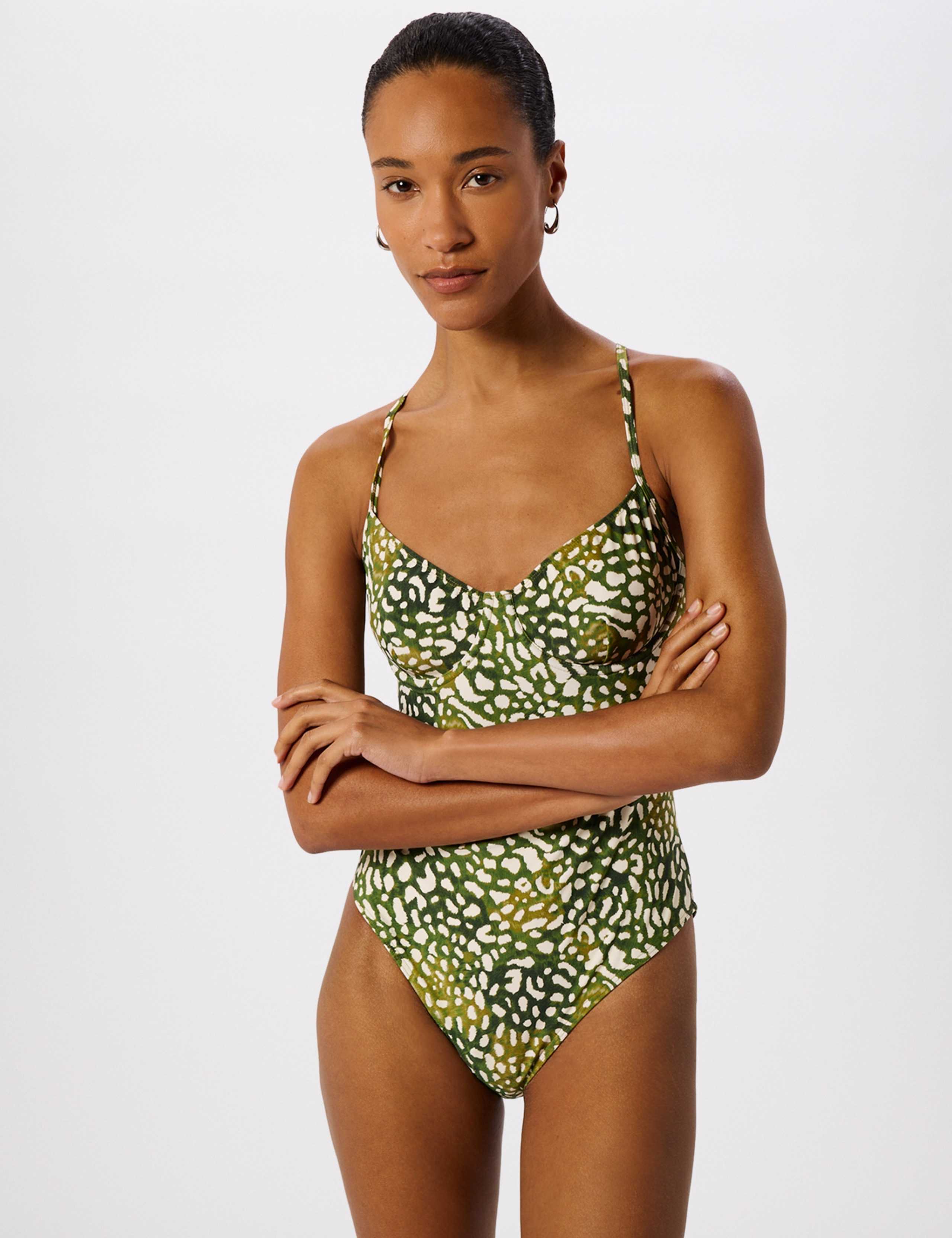 Animal Print Wired Swimsuit 1 of 5