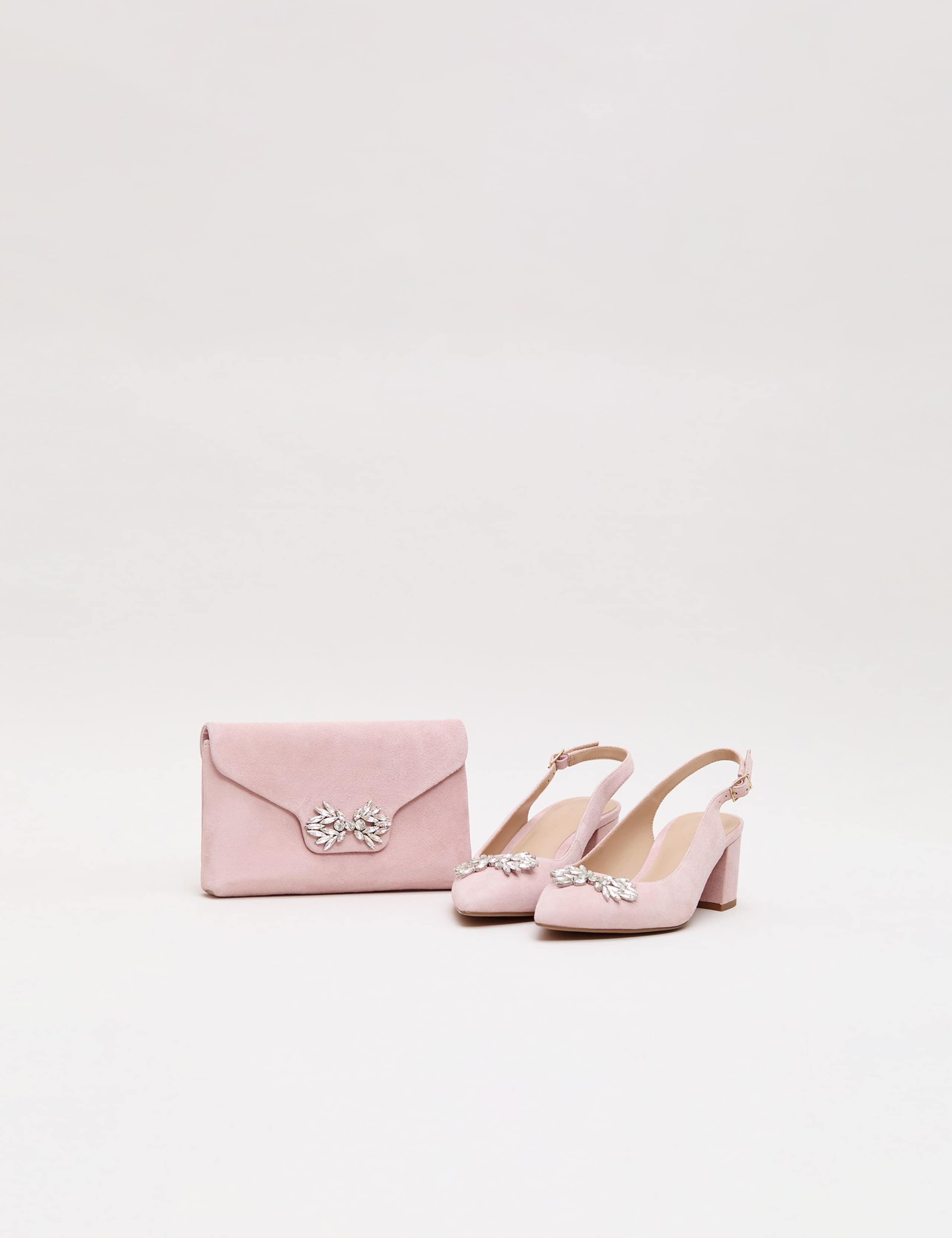 Suede Embellished Clutch Bag 6 of 8