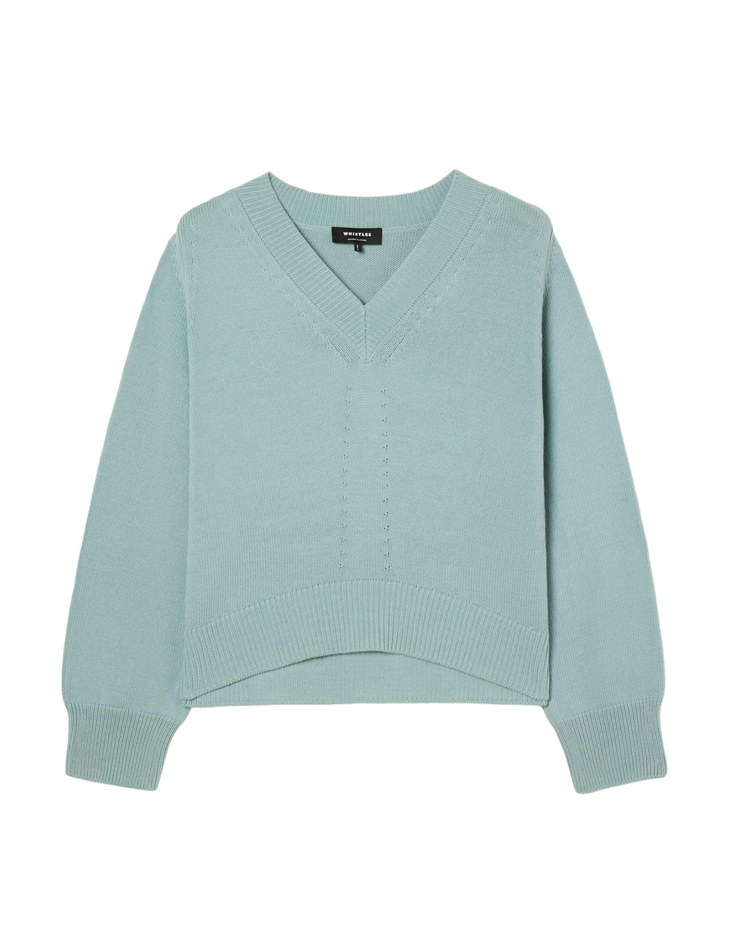 Pure Cotton V-Neck Relaxed Jumper 2 of 7