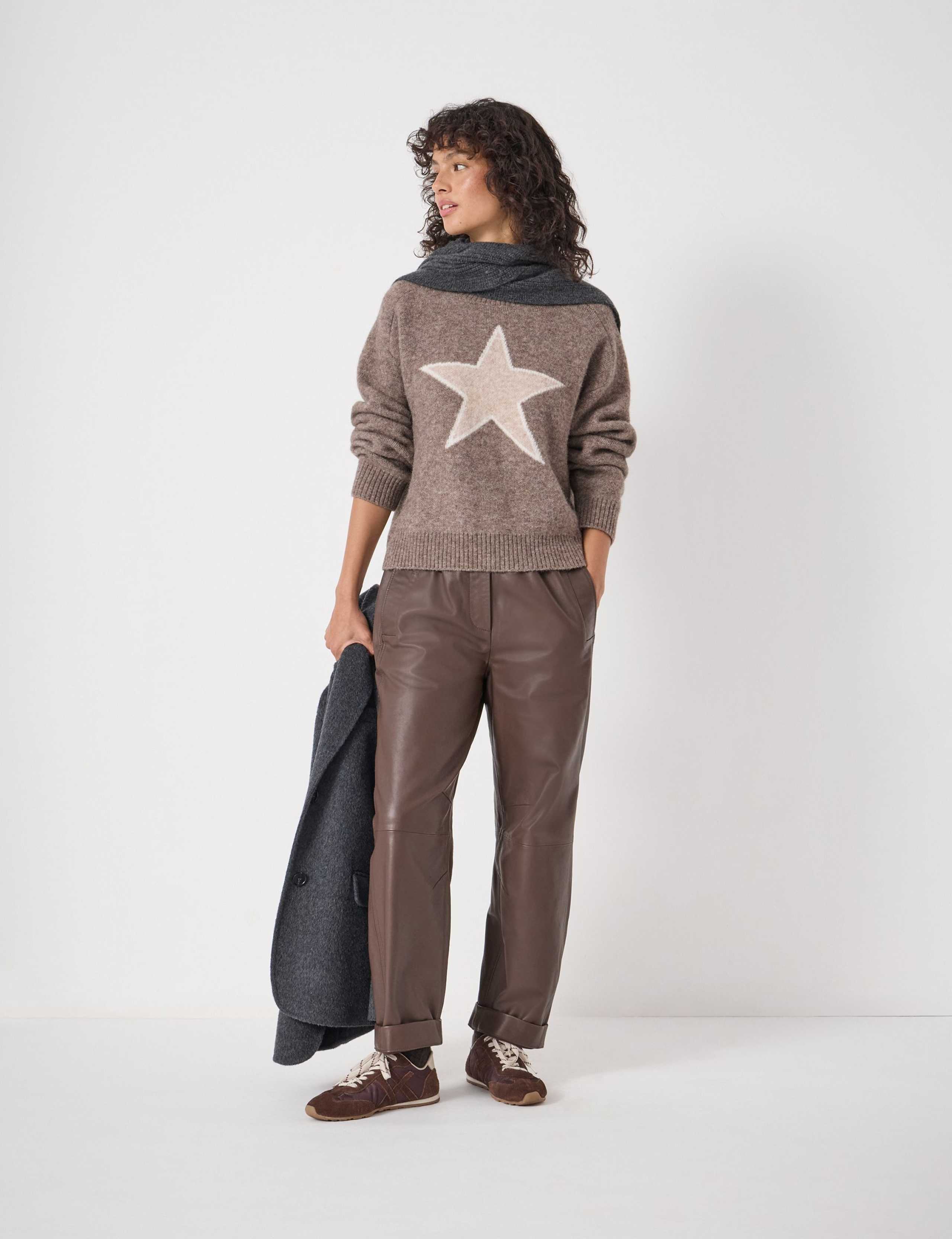 Alpaca Blend Star Crew Neck Jumper 3 of 5