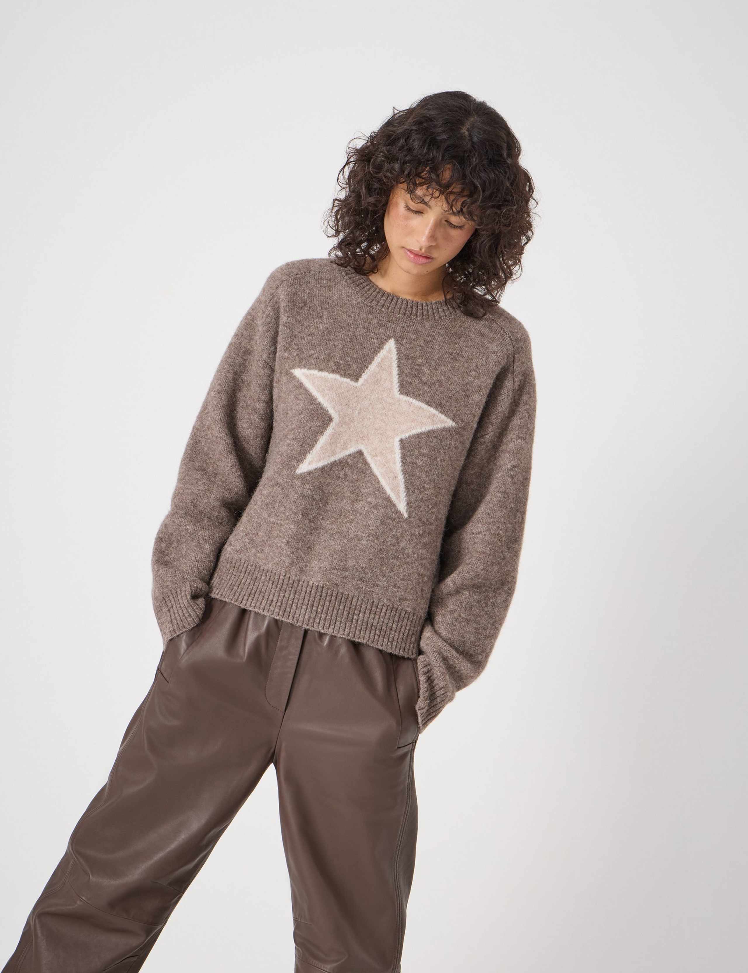 Alpaca Blend Star Crew Neck Jumper 5 of 5