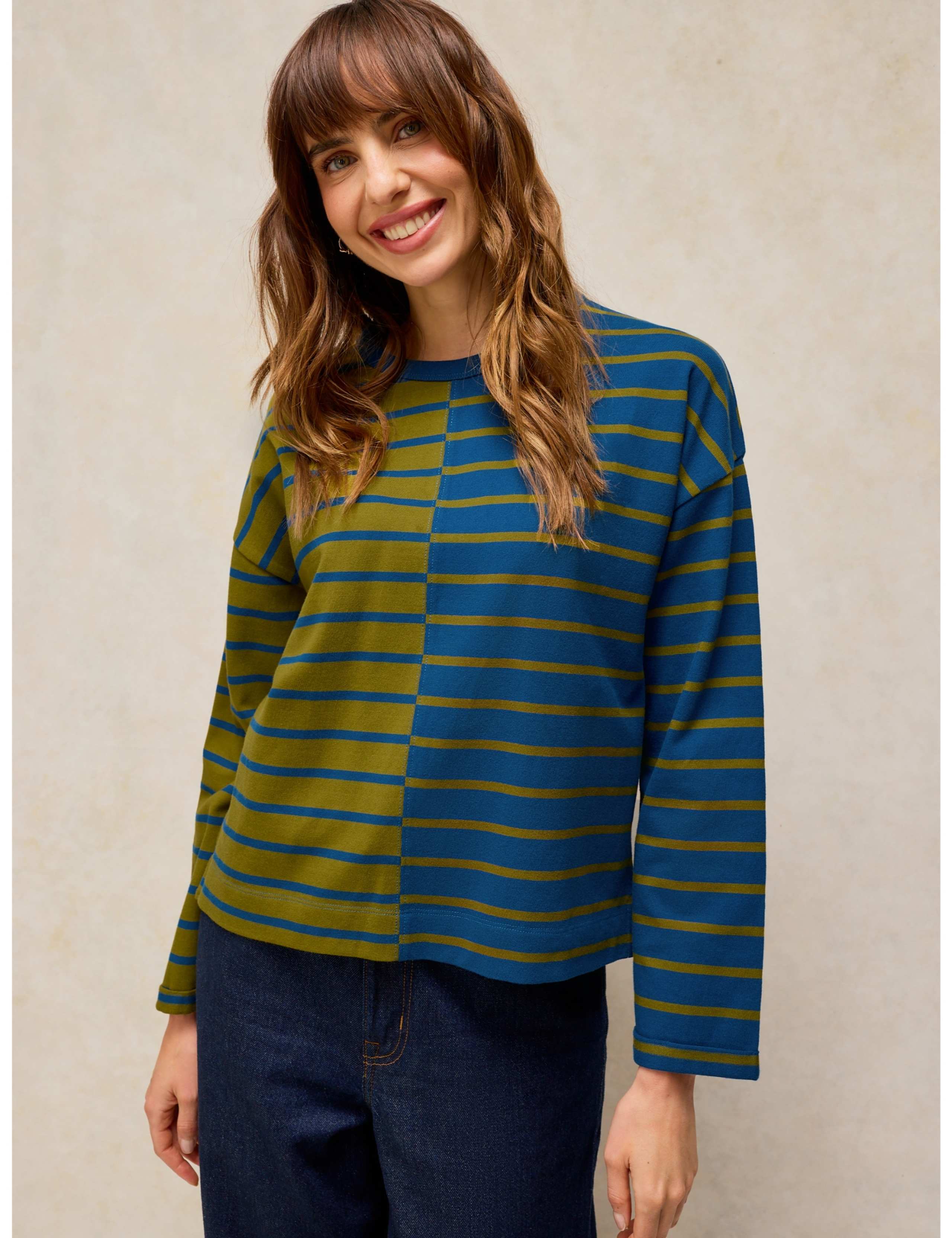 Kim Pure Cotton Striped T-Shirt 1 of 6