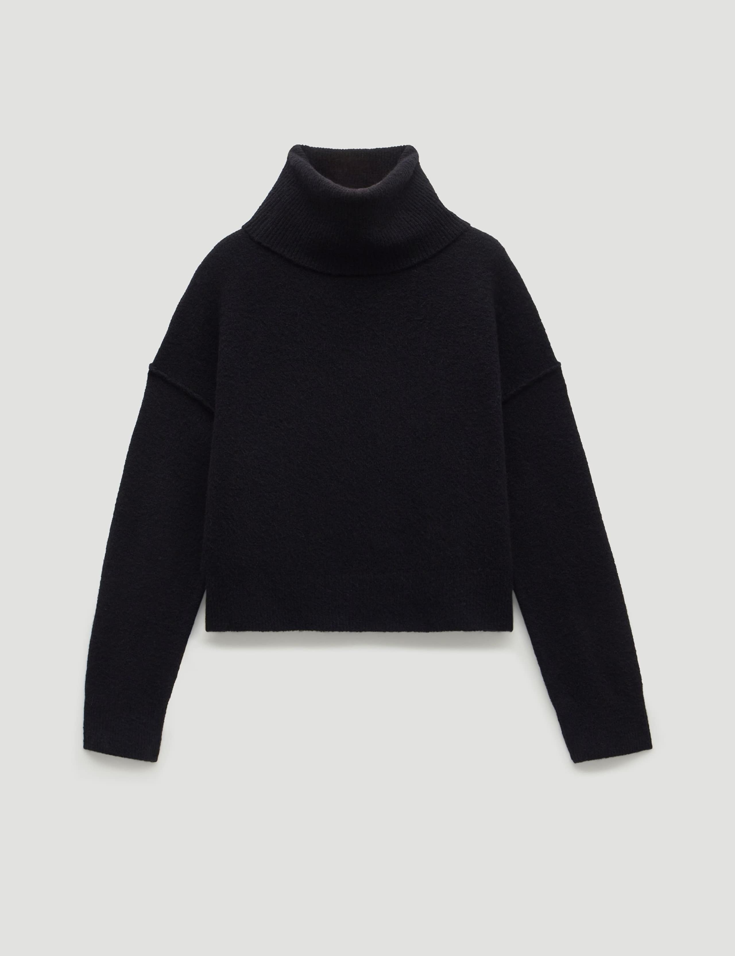 Wool Blend Roll Neck Cropped Jumper 2 of 6