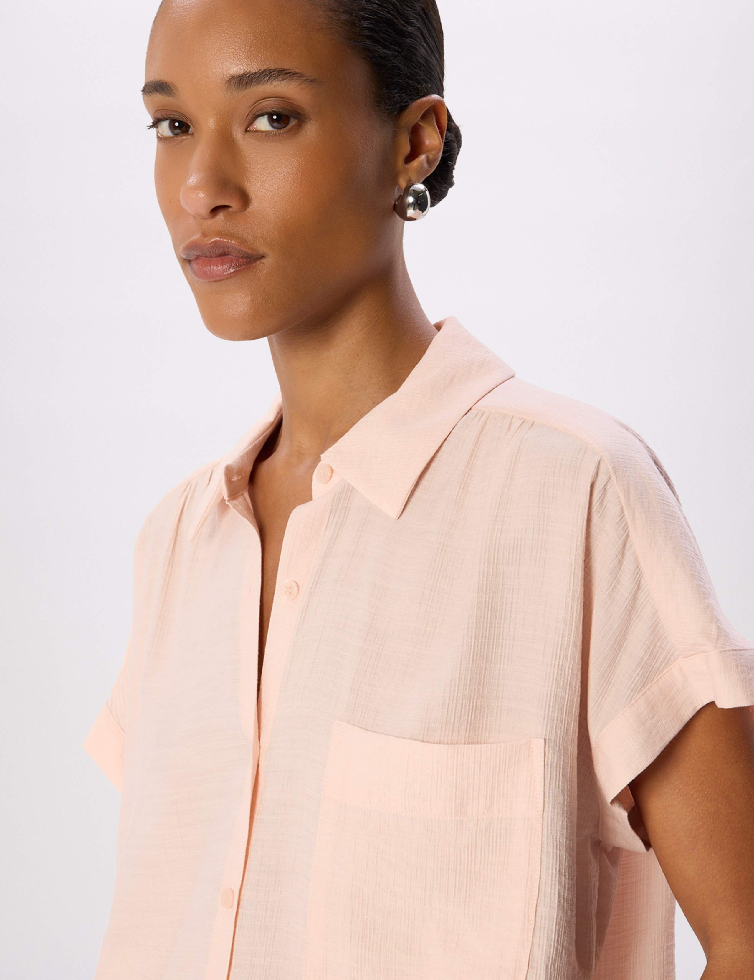 Cupro Textured Relaxed Shirt 4 of 6