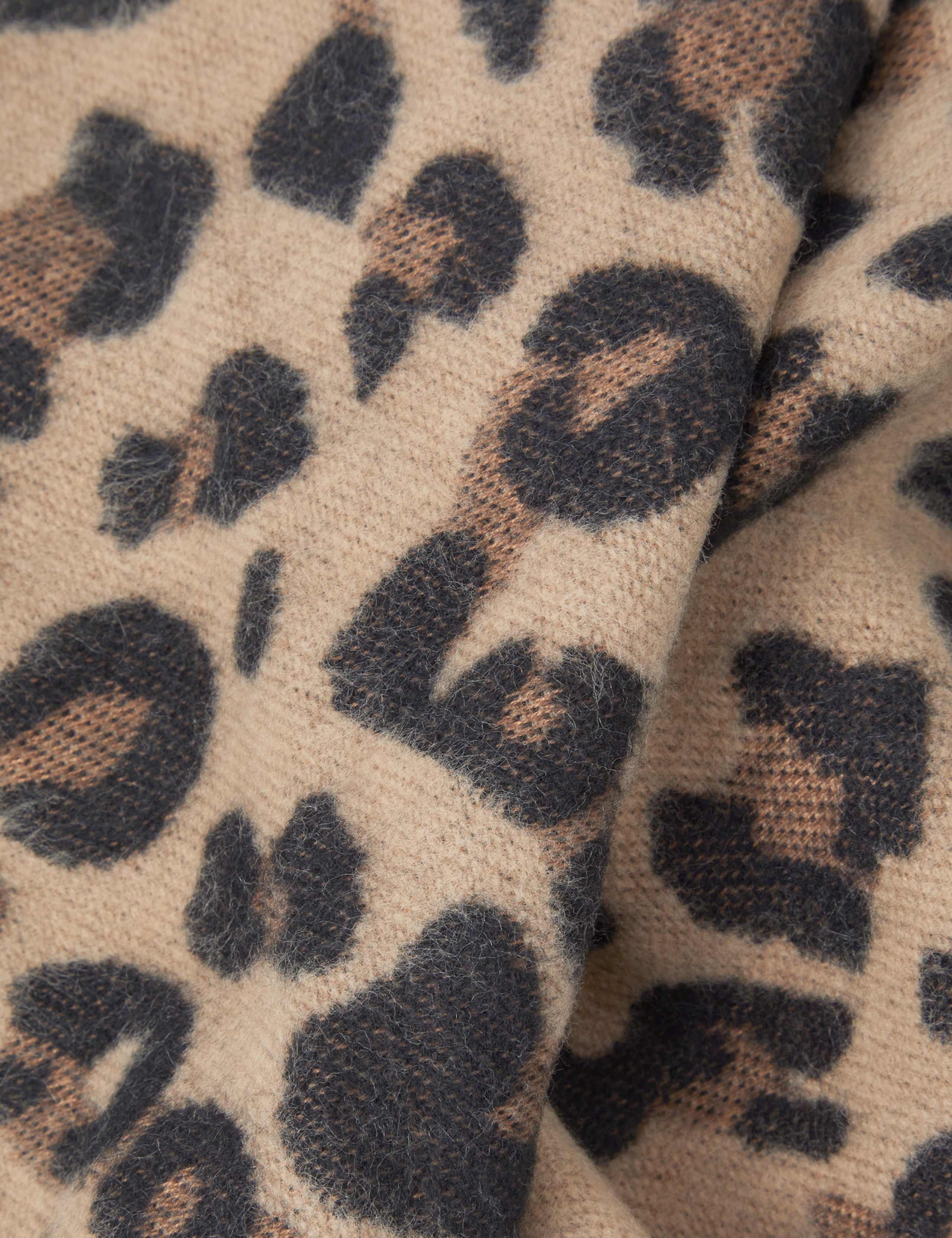 Leopard Print Blanket Scarf 2 of 3