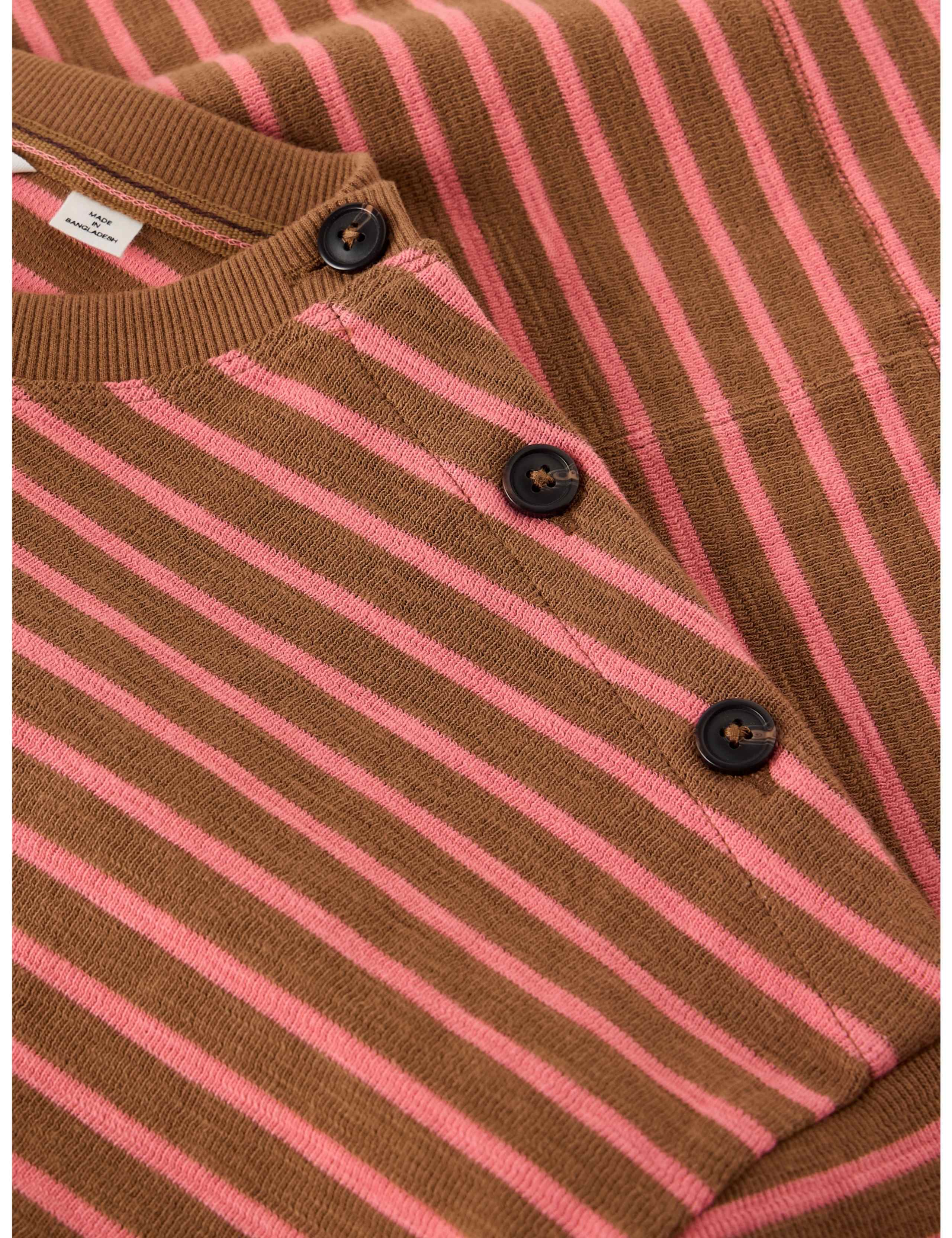 Cotton Rich Printed Button Detail T-Shirt 6 of 6