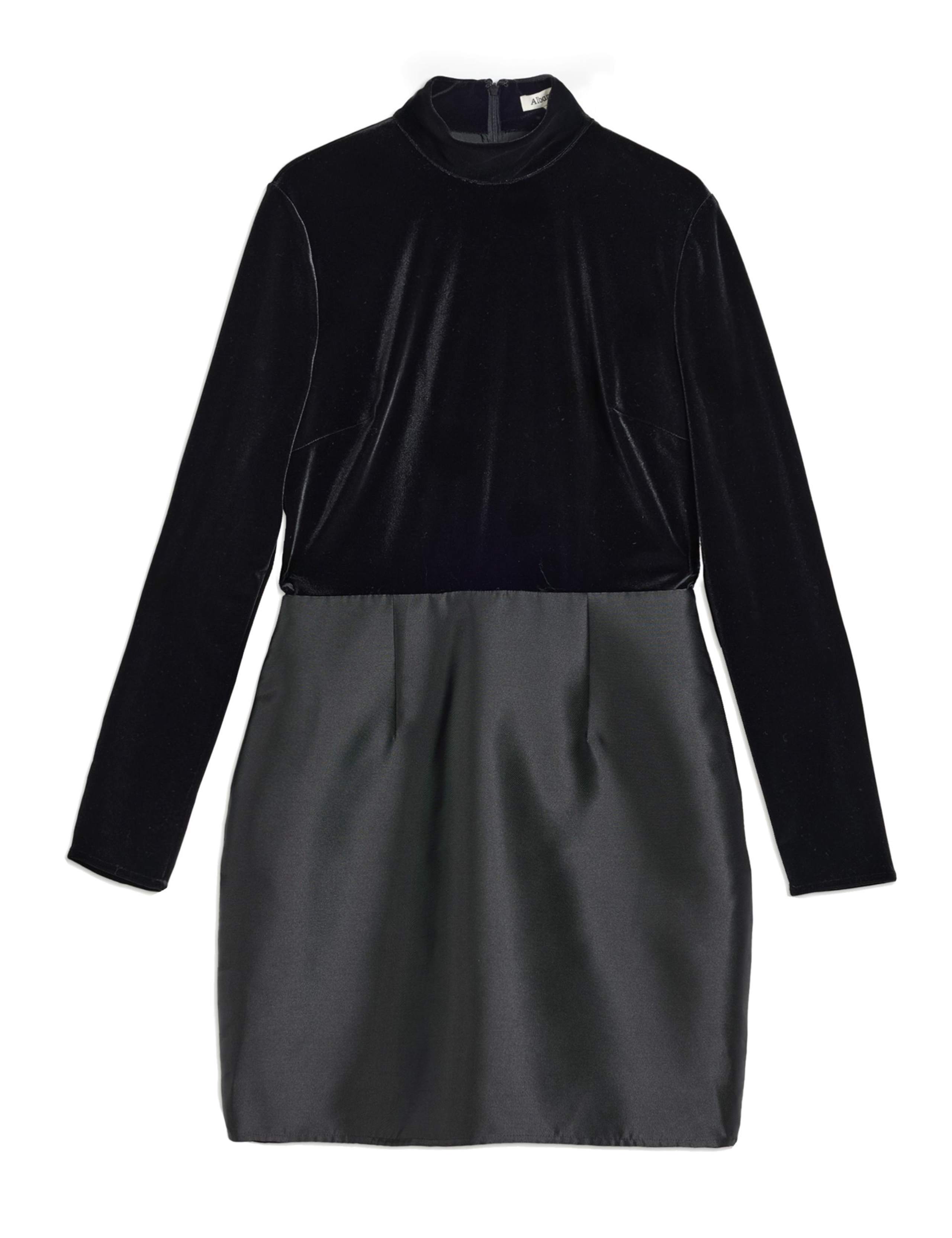 Velvet & Taffeta Mini Jumper Dress 2 of 4