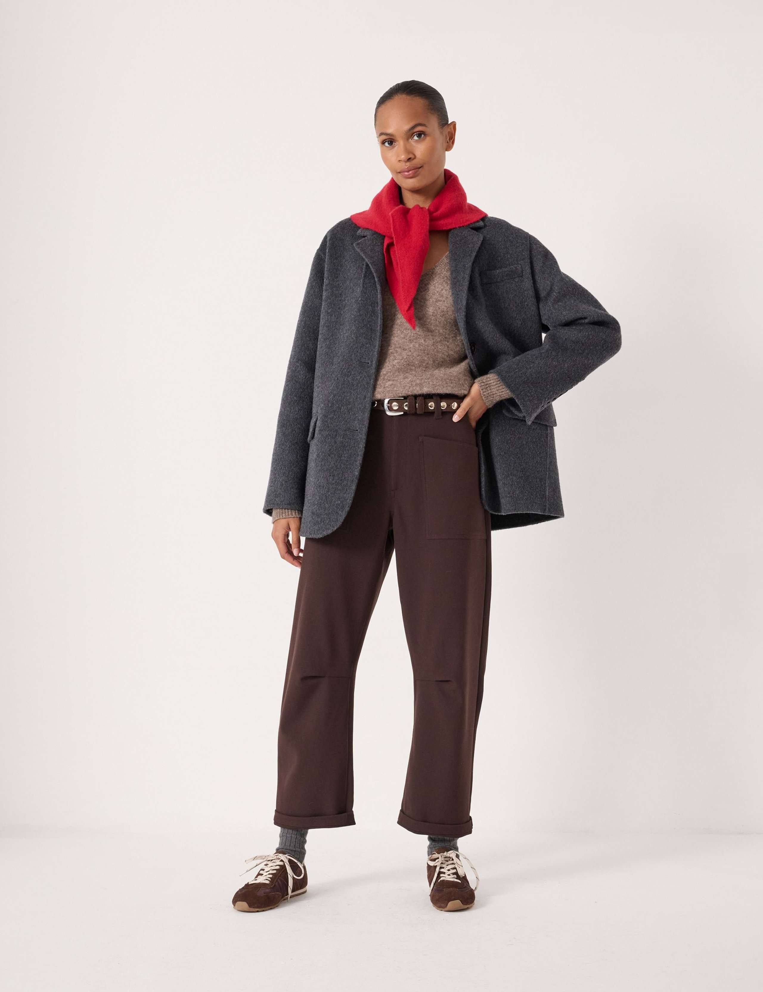 Barrel Leg Tailored Trousers 2 of 4