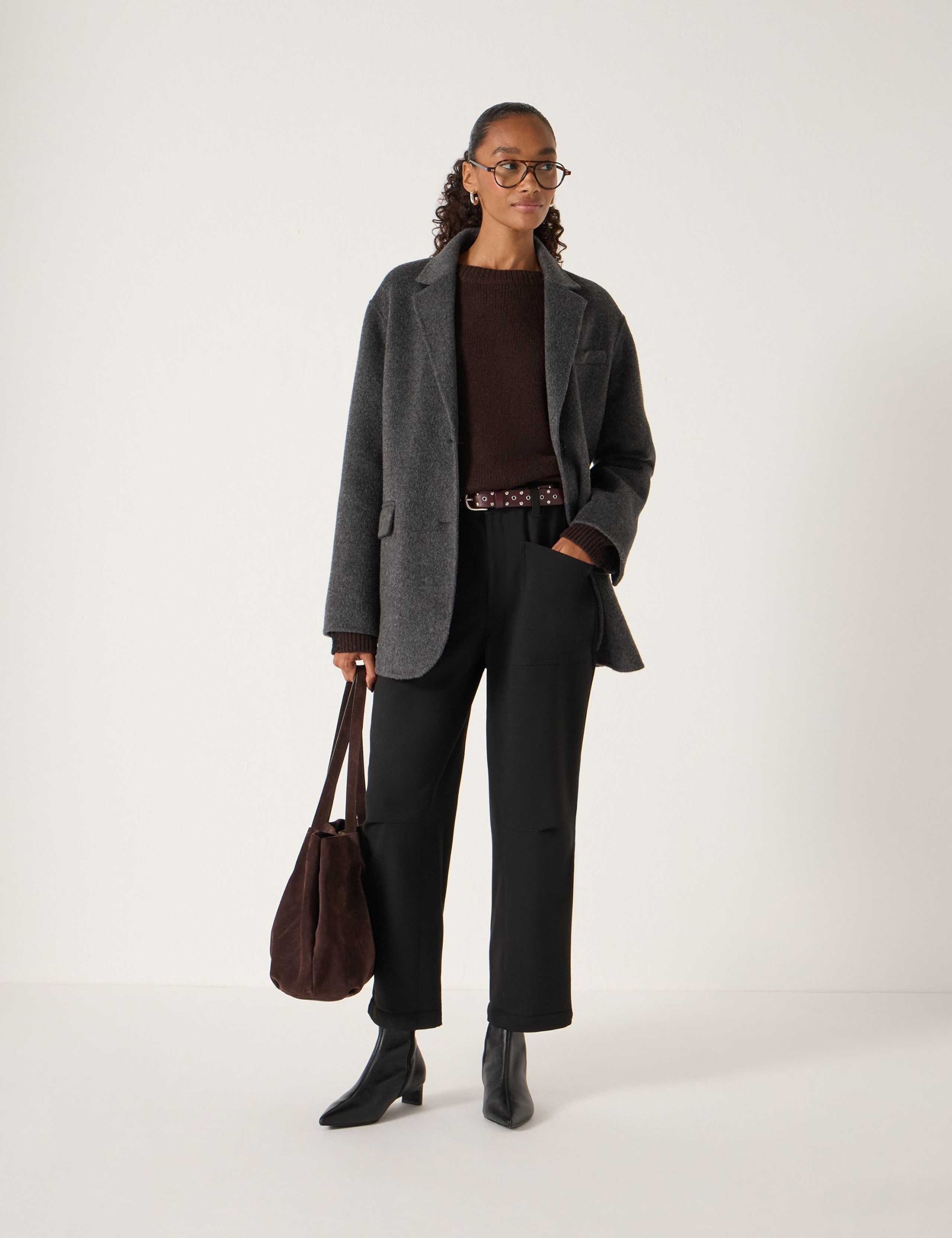 Barrel Leg Tailored Trousers 5 of 5