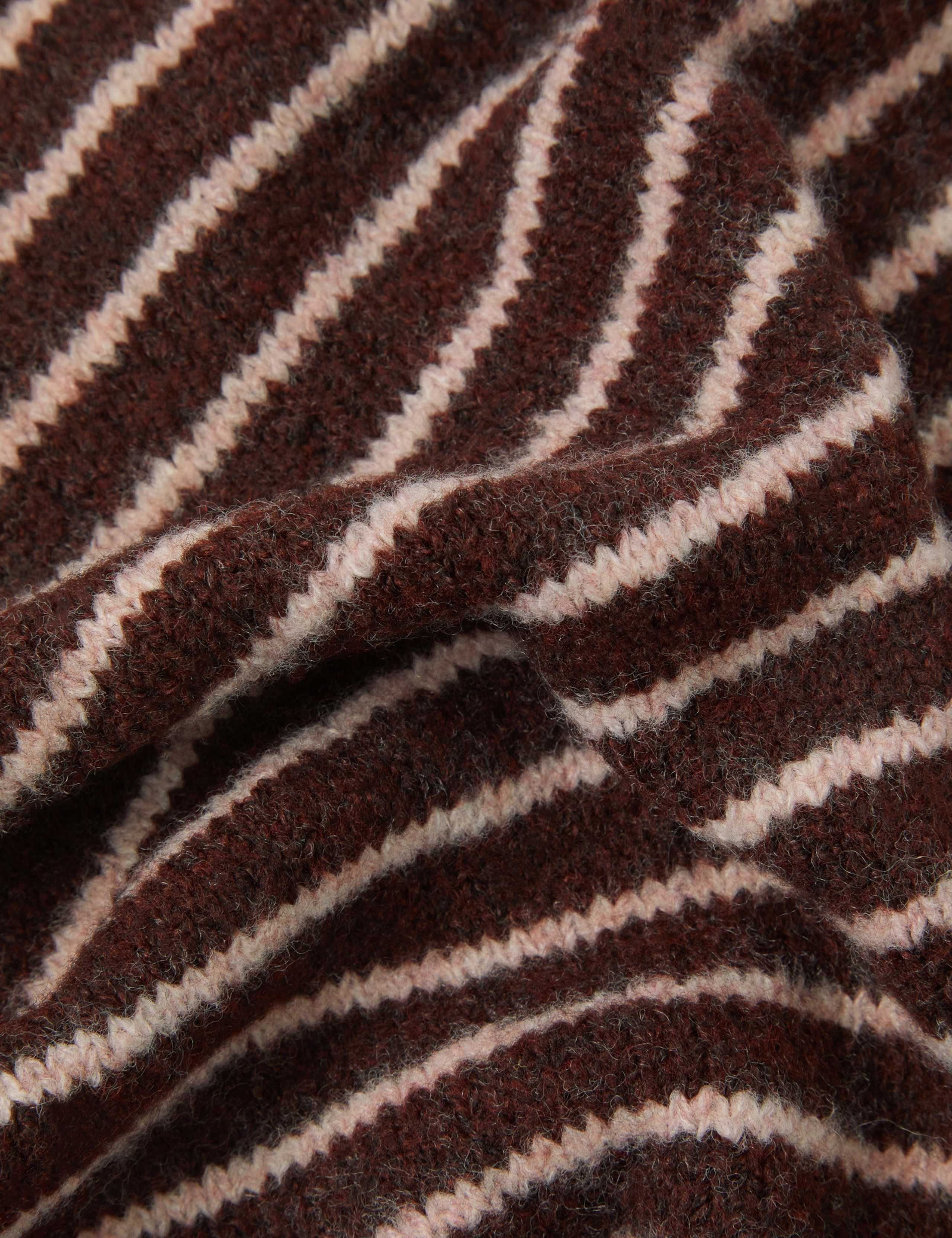 Knitted Striped Triangle Scarf 2 of 2