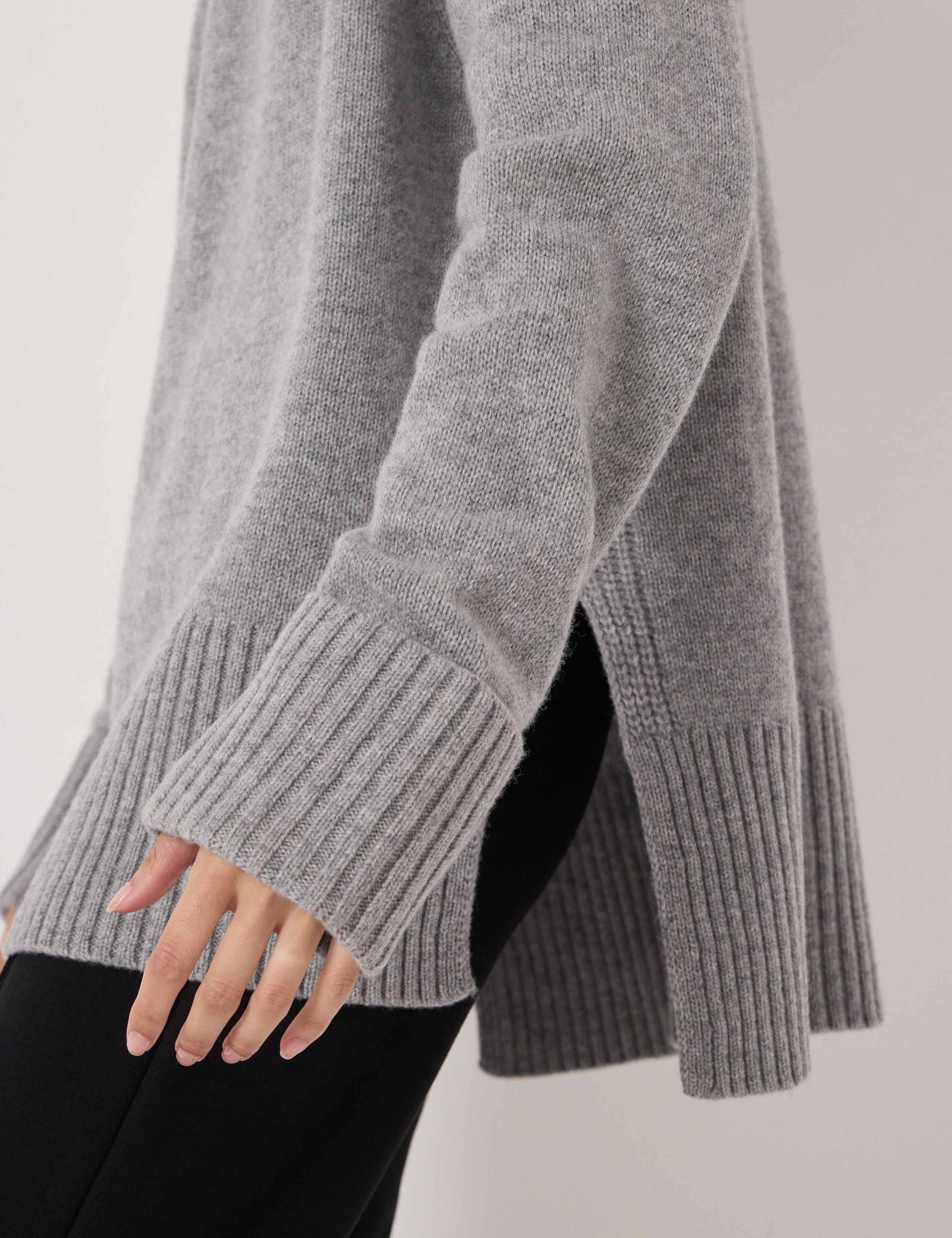 Pure Wool Textured Crew Neck Jumper 6 of 6