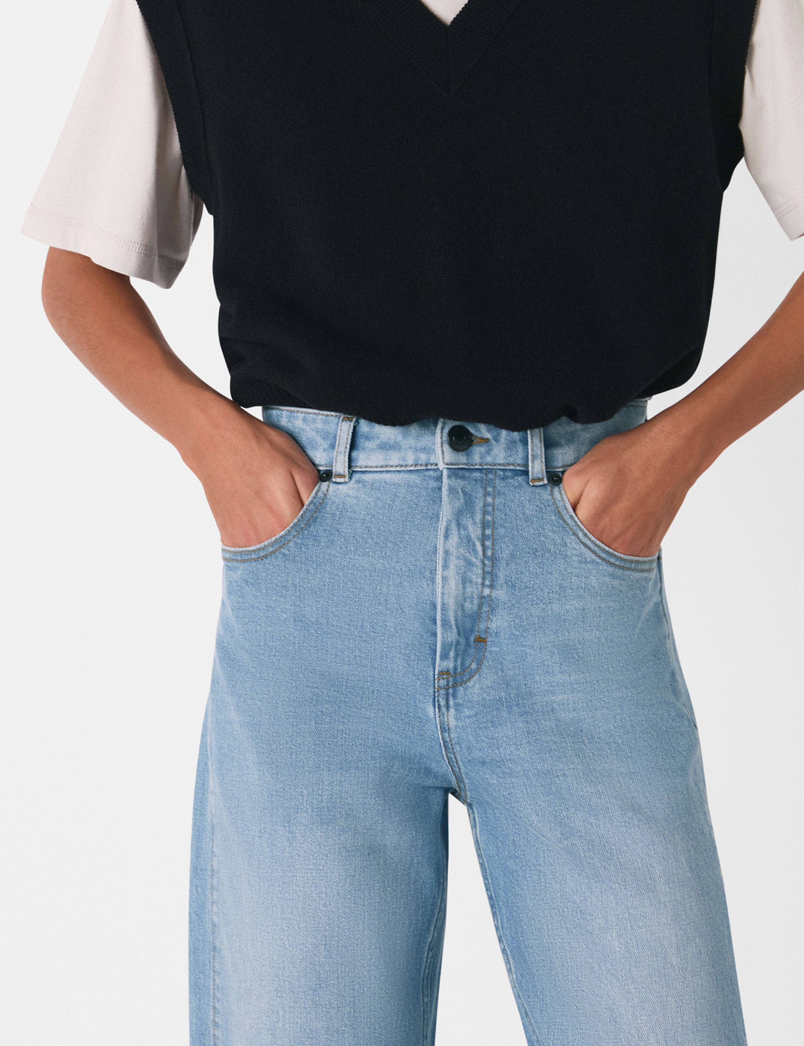 High Waisted Barrel Ankle Grazer Jeans 5 of 5