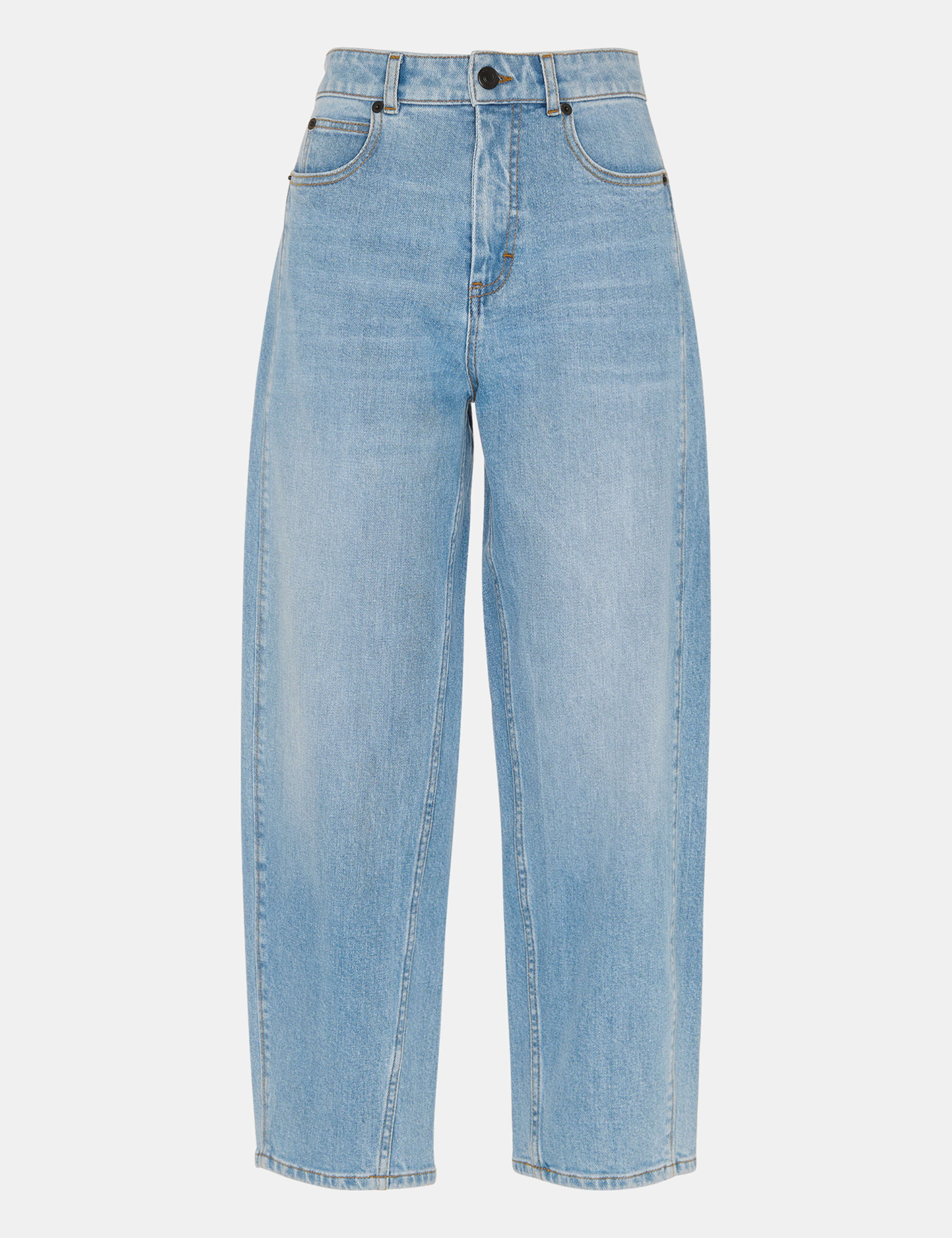 High Waisted Barrel Ankle Grazer Jeans 2 of 5