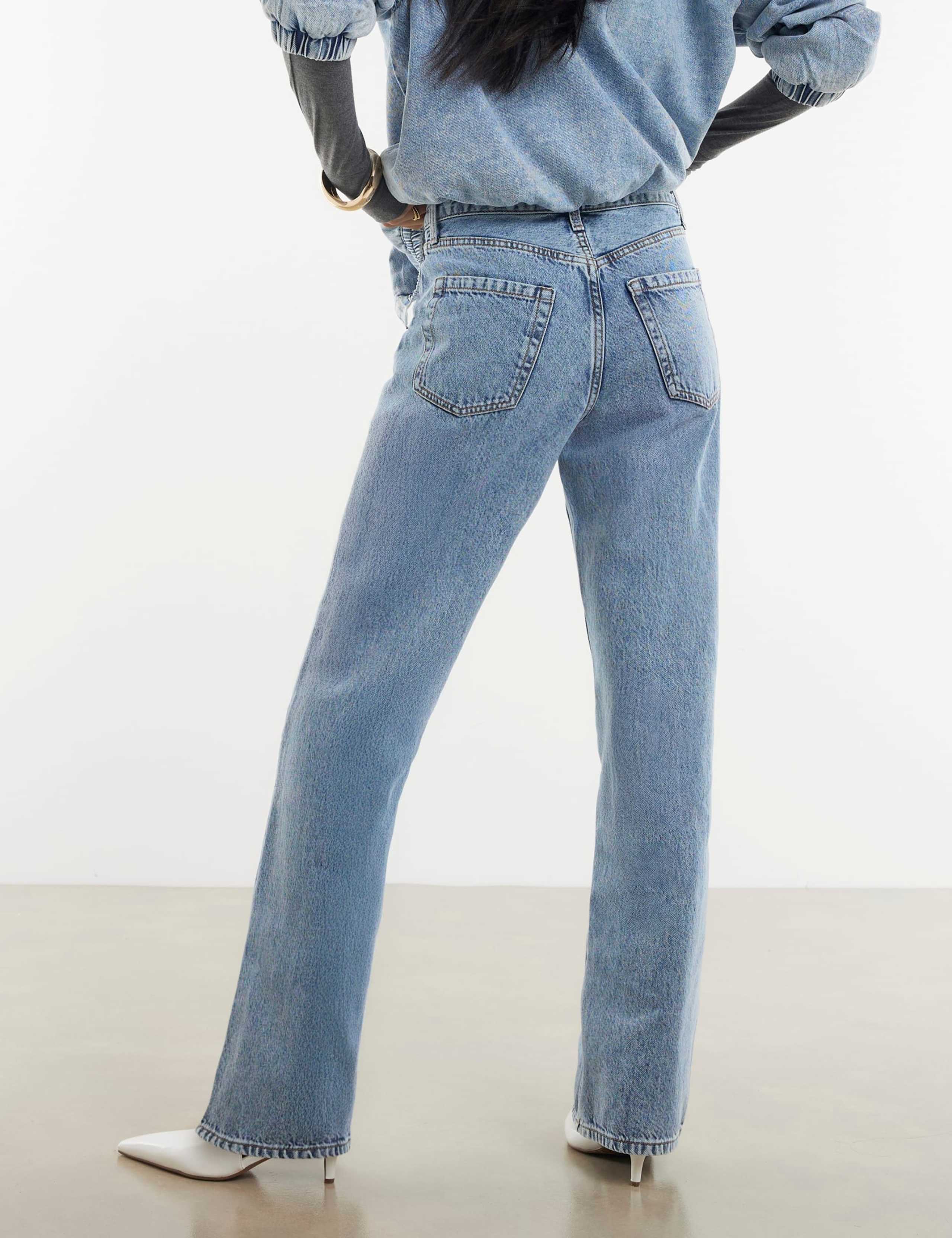 Relaxed High Waisted Straight Leg Jeans 3 of 5