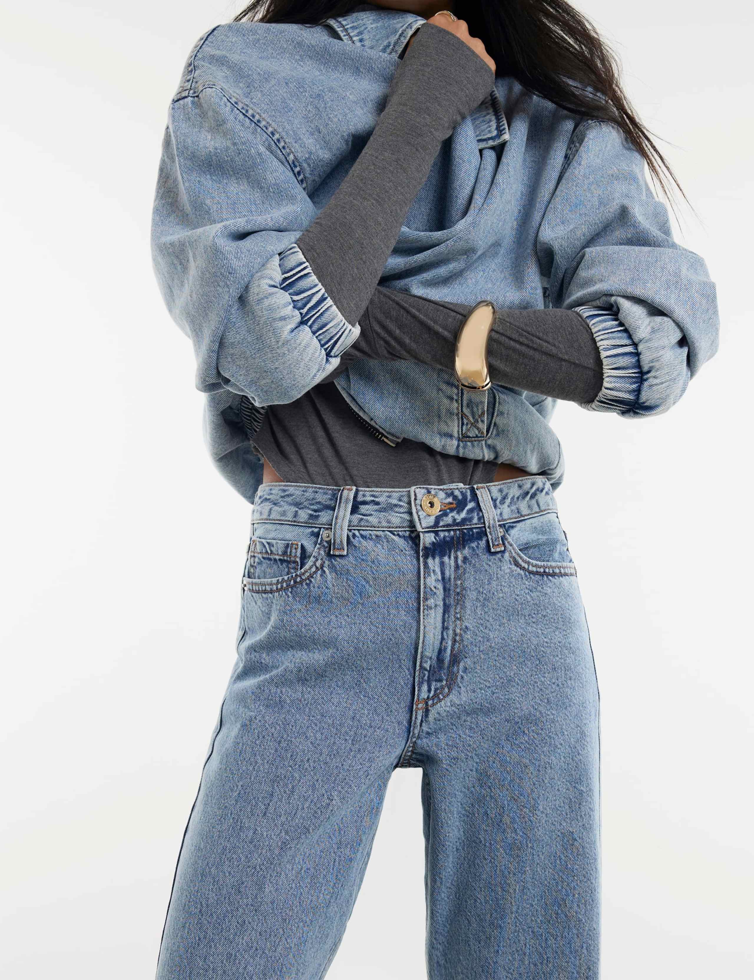 Relaxed High Waisted Straight Leg Jeans 4 of 5