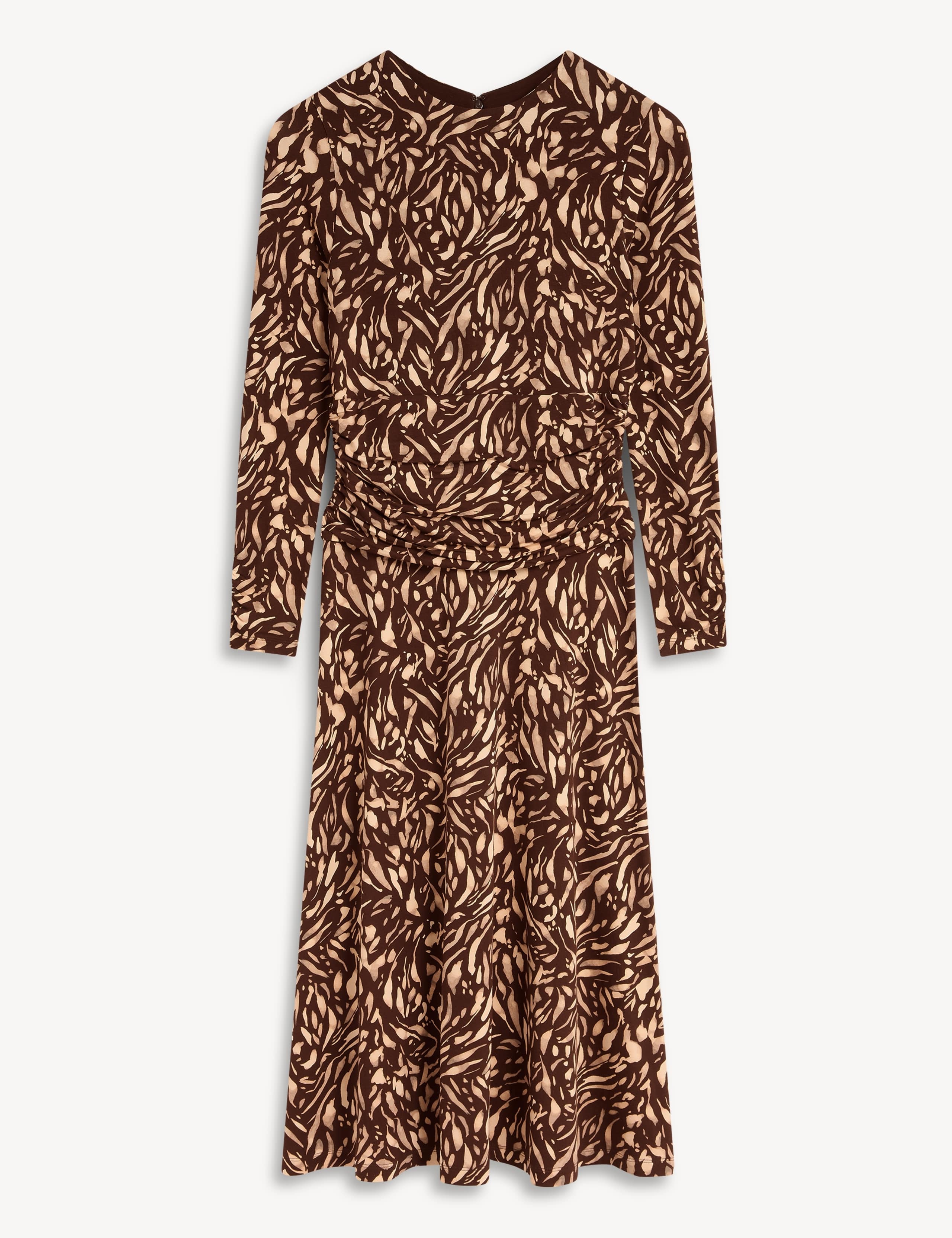 Animal Print Crew Neck Midi Jersey Dress 2 of 6