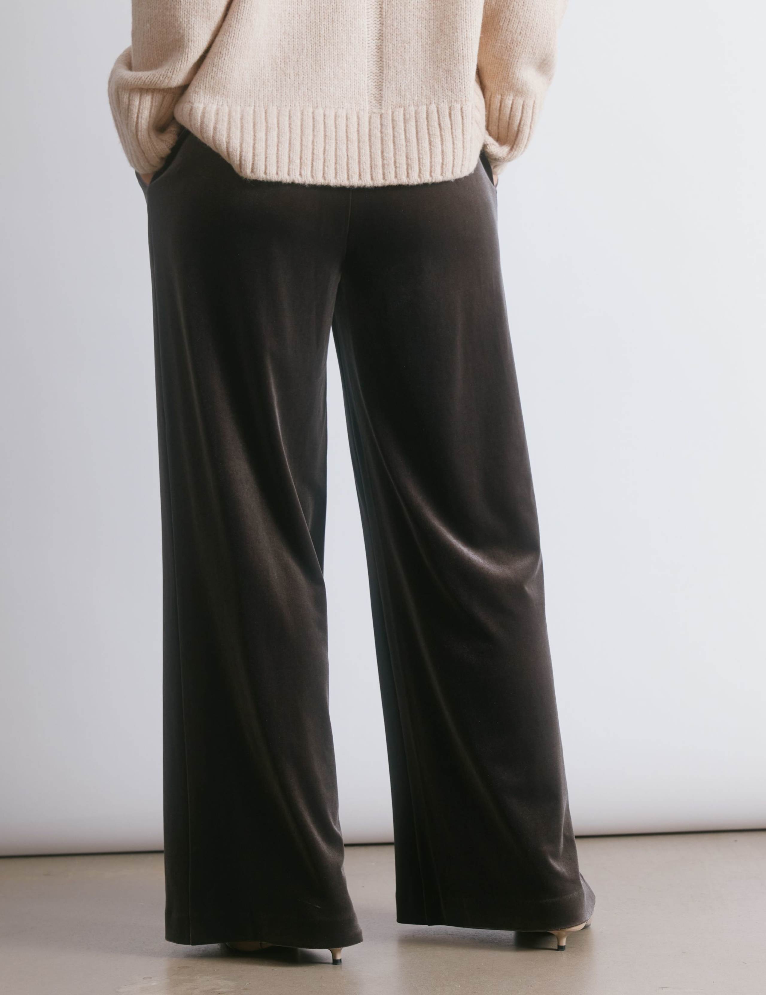 Velvet Wide Leg Trousers 3 of 5
