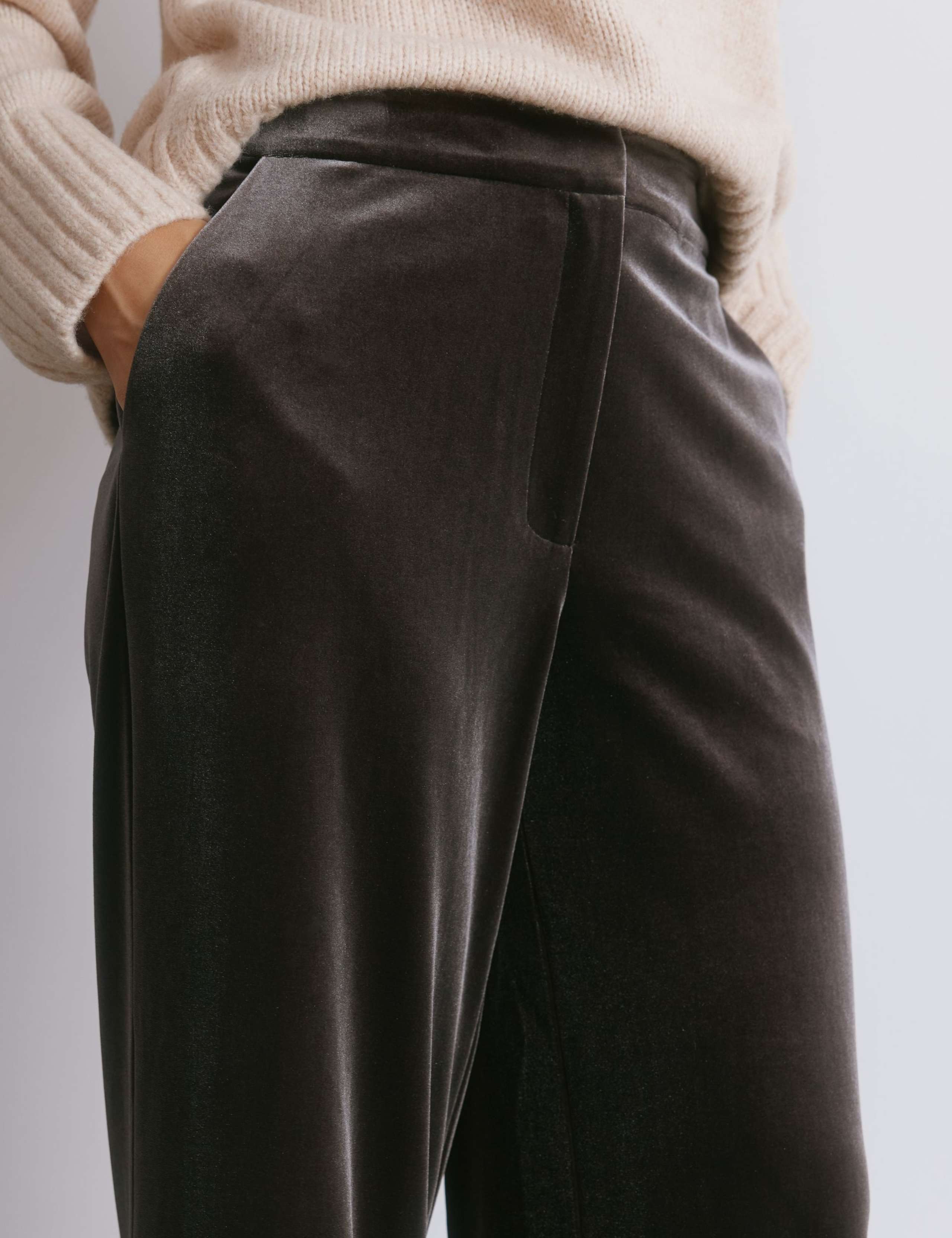 Velvet Wide Leg Trousers 4 of 5