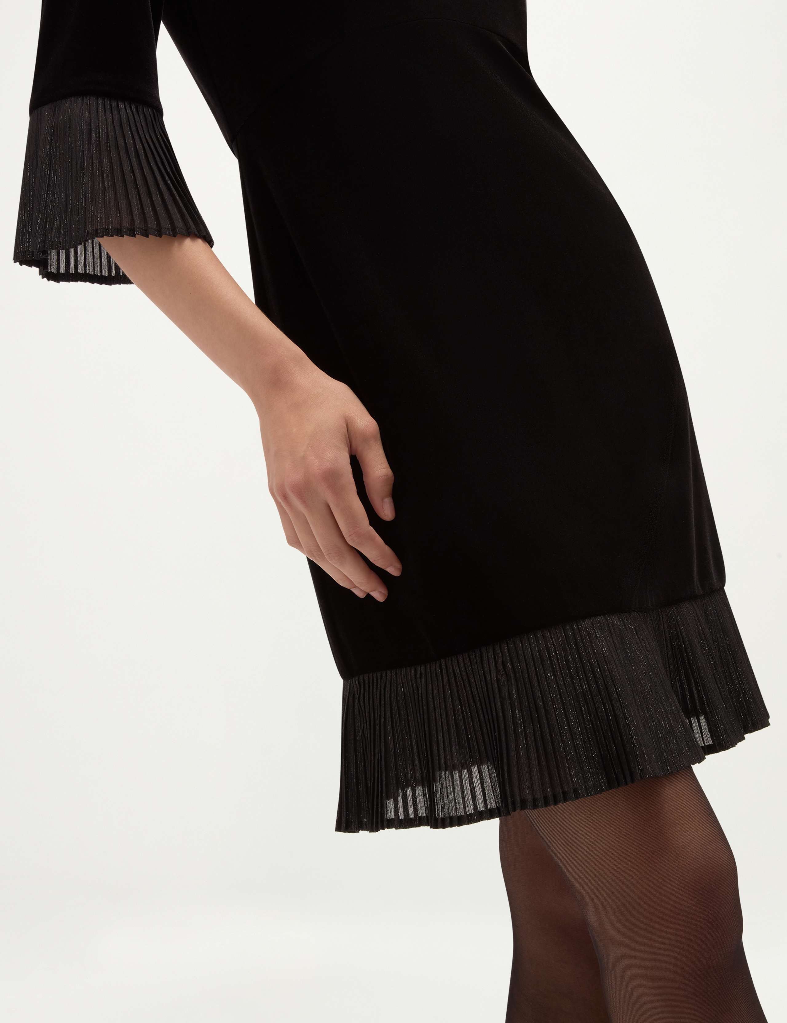 Velvet Metallic Puff Sleeve Mini Dress 4 of 7