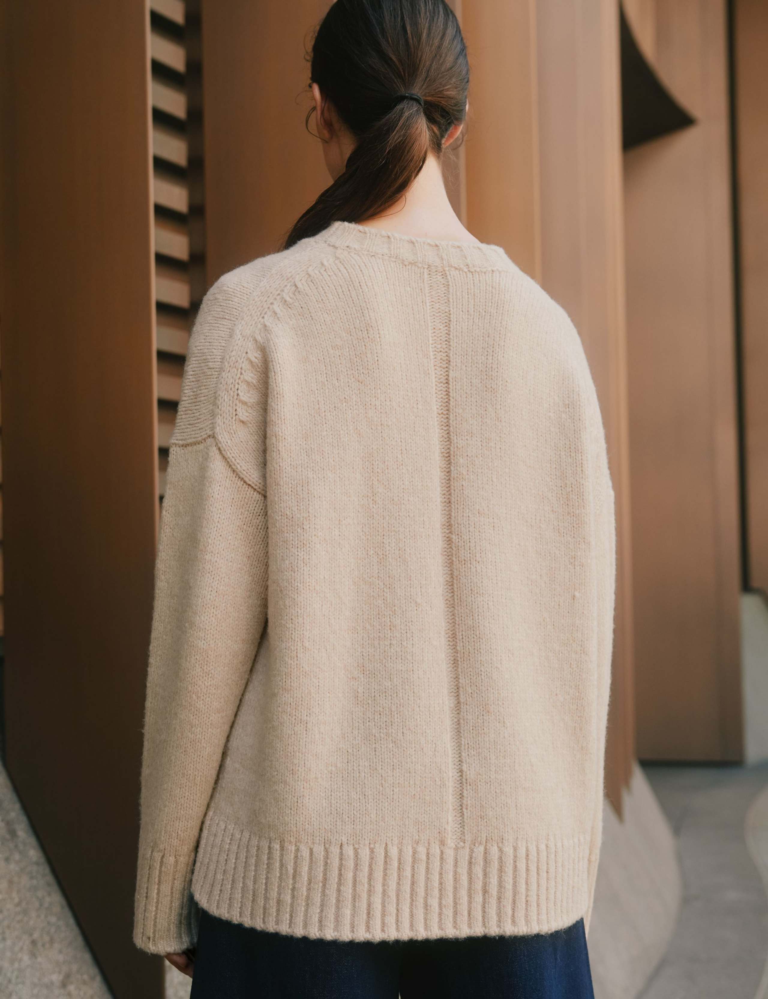 Wool Blend Crew Neck Jumper 3 of 4