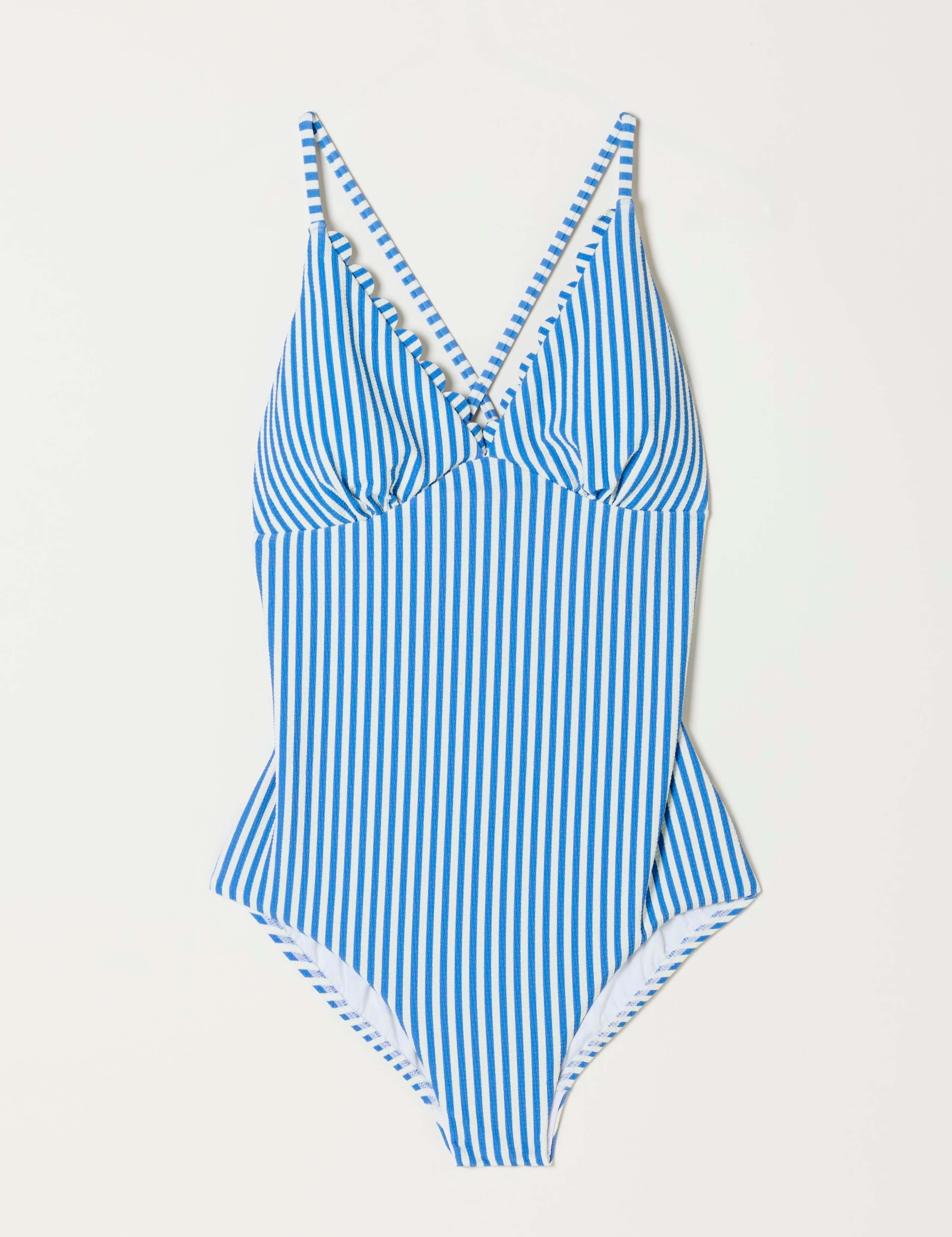 Striped V-Neck Swimsuit 2 of 6