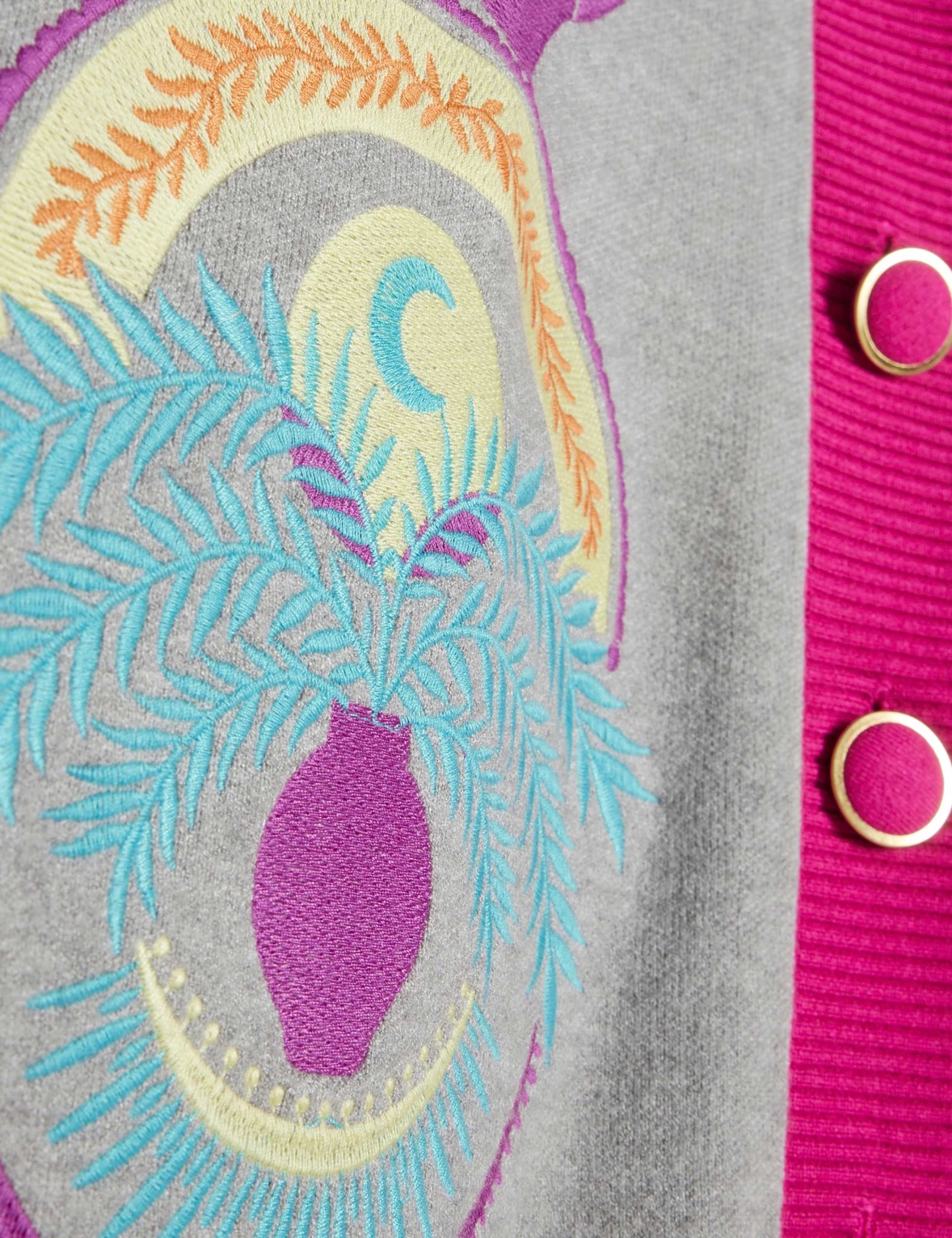 Pure Cotton Embroidered Relaxed Cardigan 6 of 6