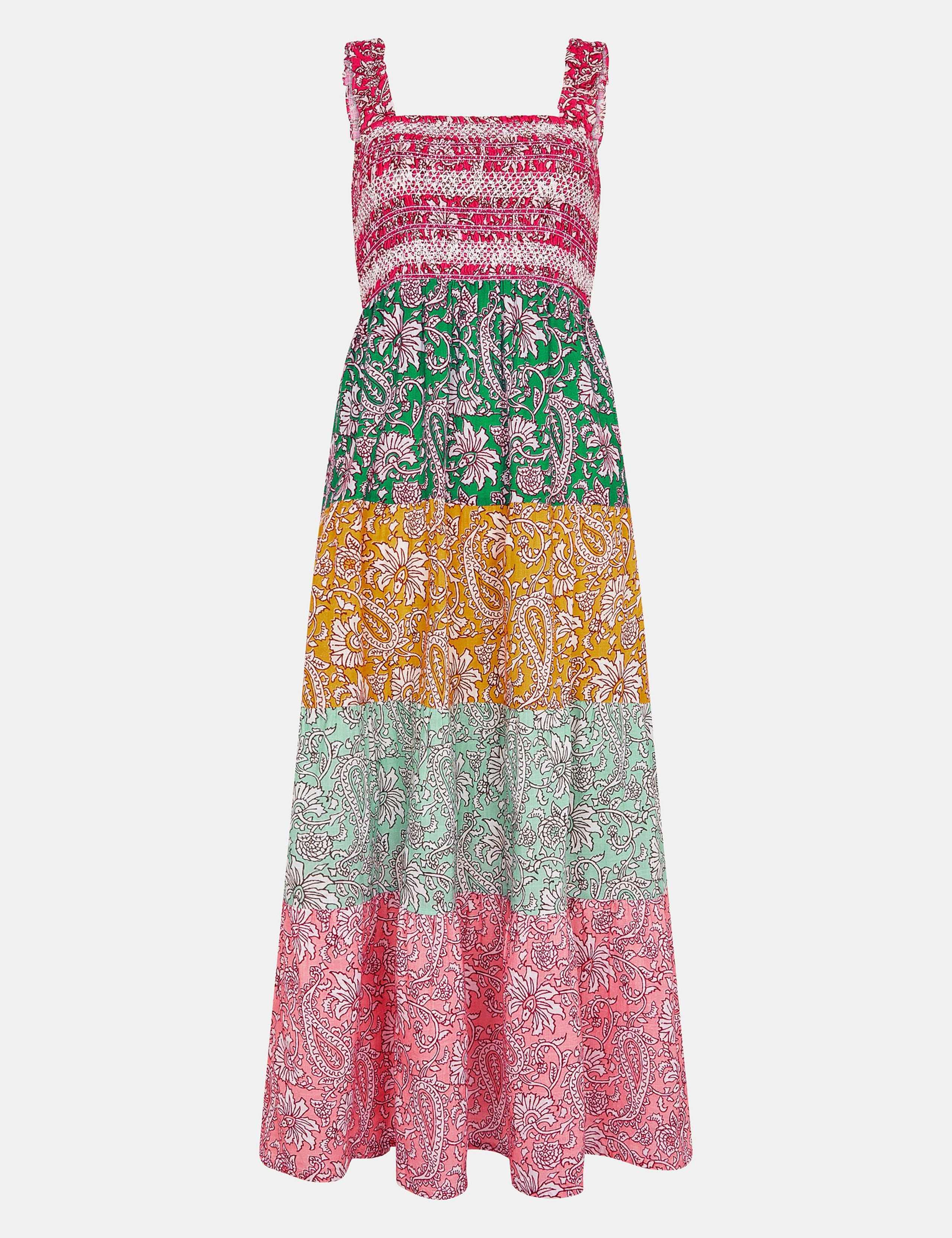 Pure Cotton Paisley Maxi Tiered Dress 2 of 4