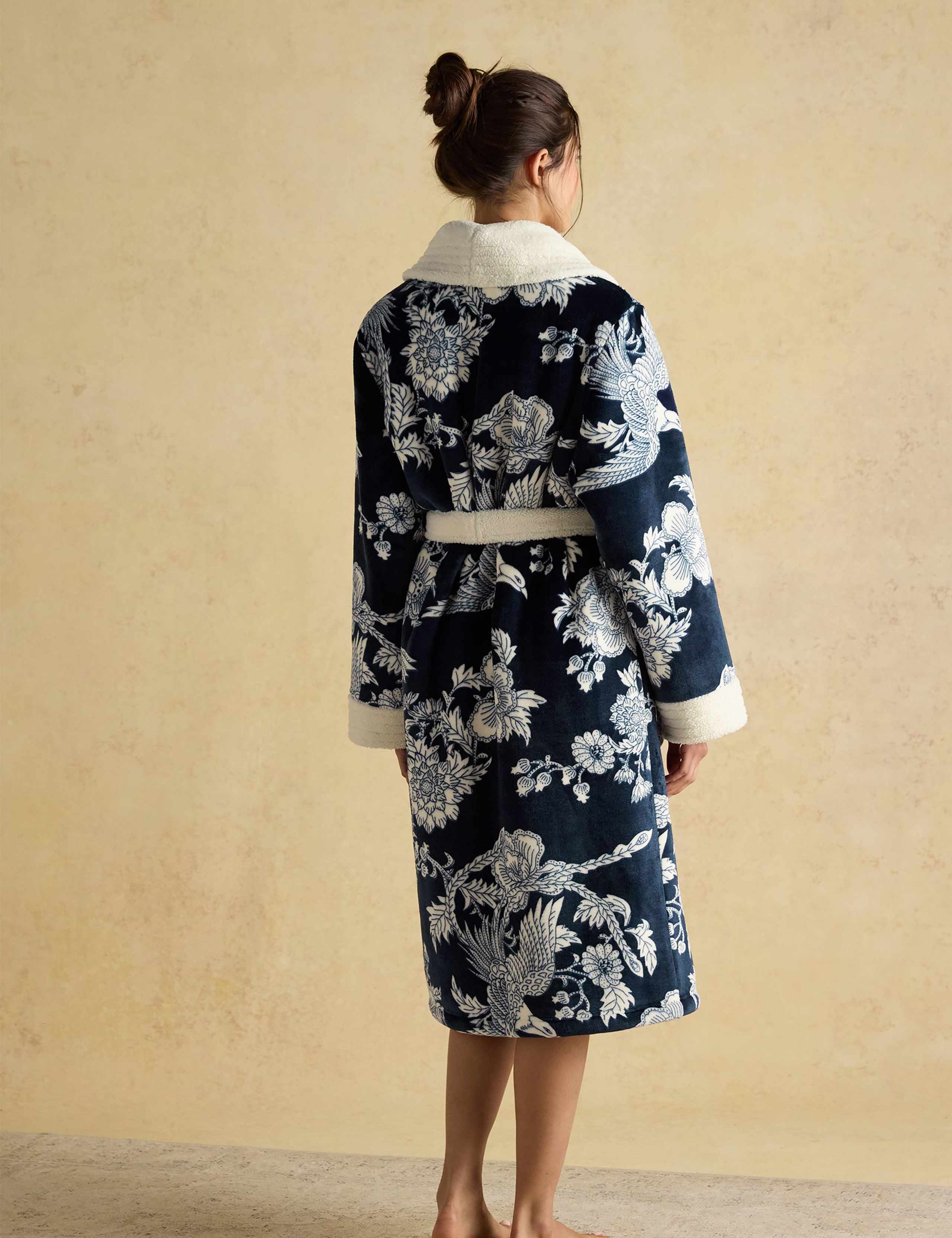 Fleece Floral Dressing Gown 5 of 6