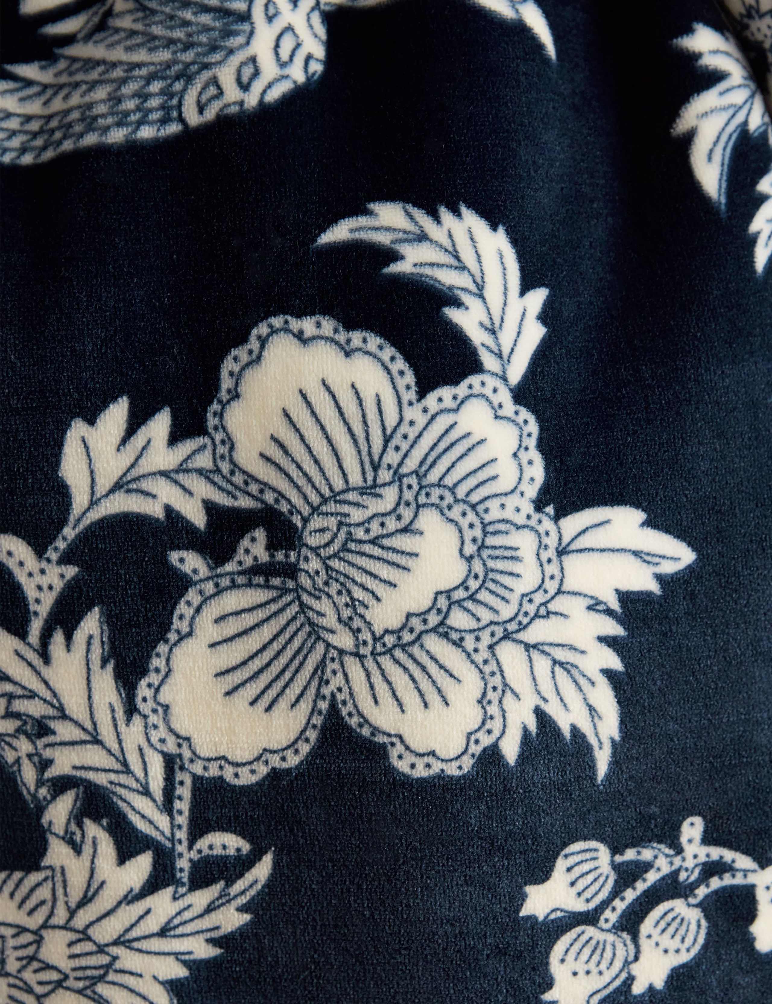 Fleece Floral Dressing Gown 6 of 6