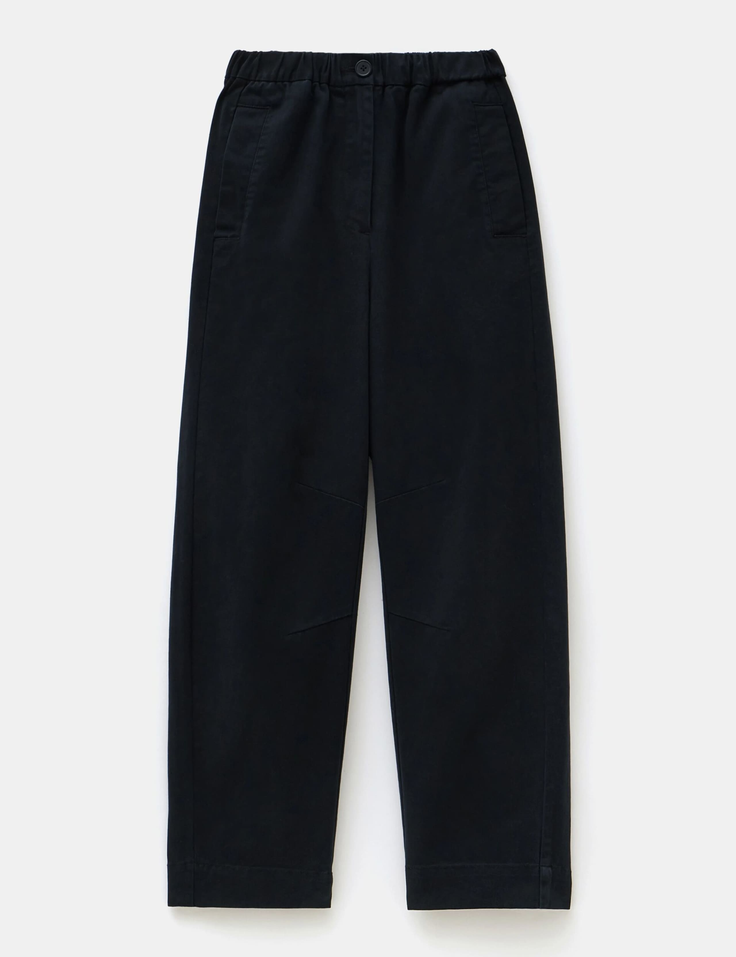 Pure Cotton Barrel Leg Cropped Trousers 2 of 4