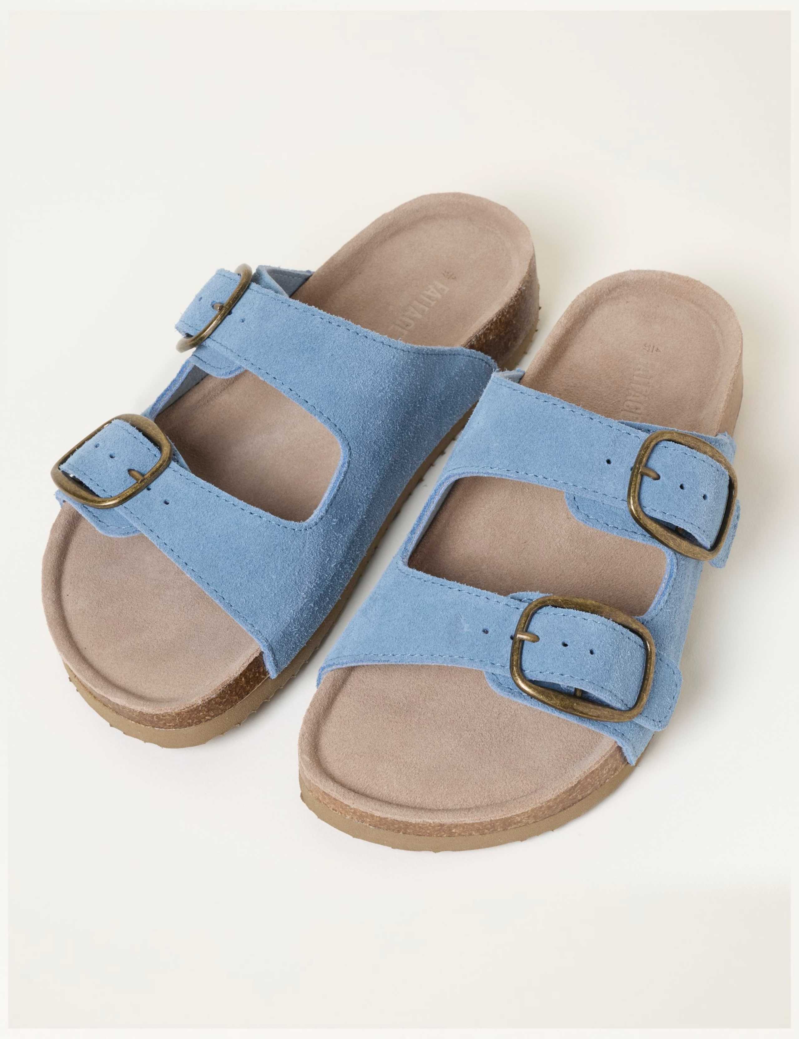 Leather Buckle Footbed Sandals 2 of 5