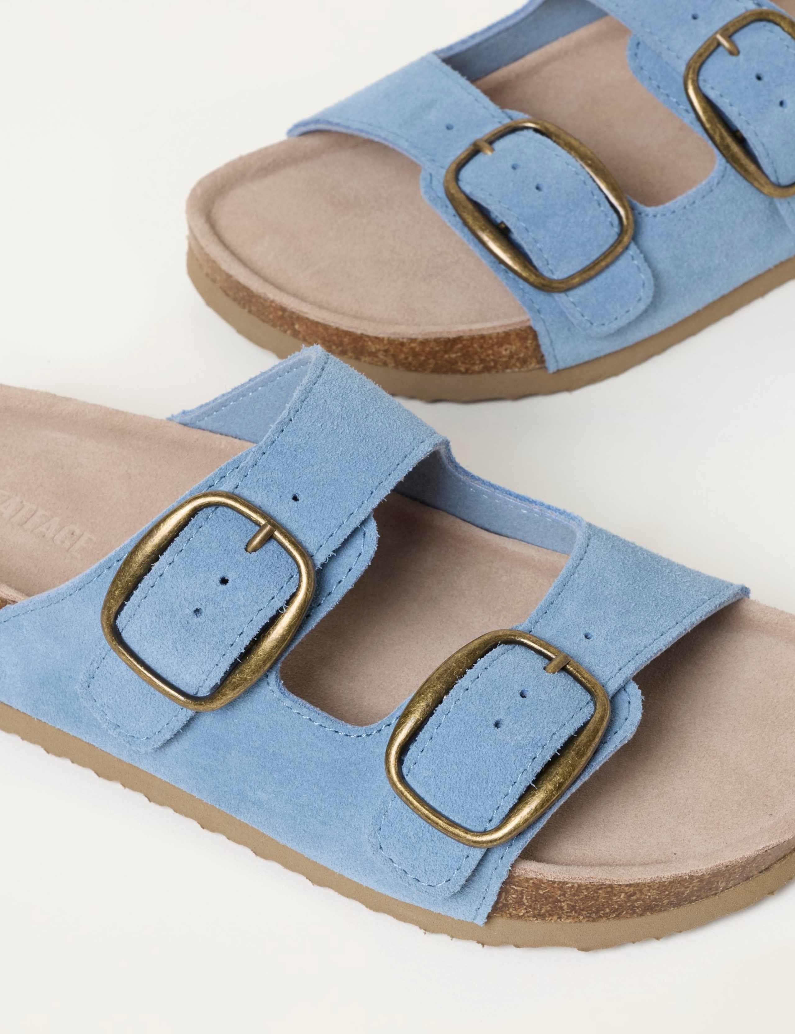 Leather Buckle Footbed Sandals 3 of 5