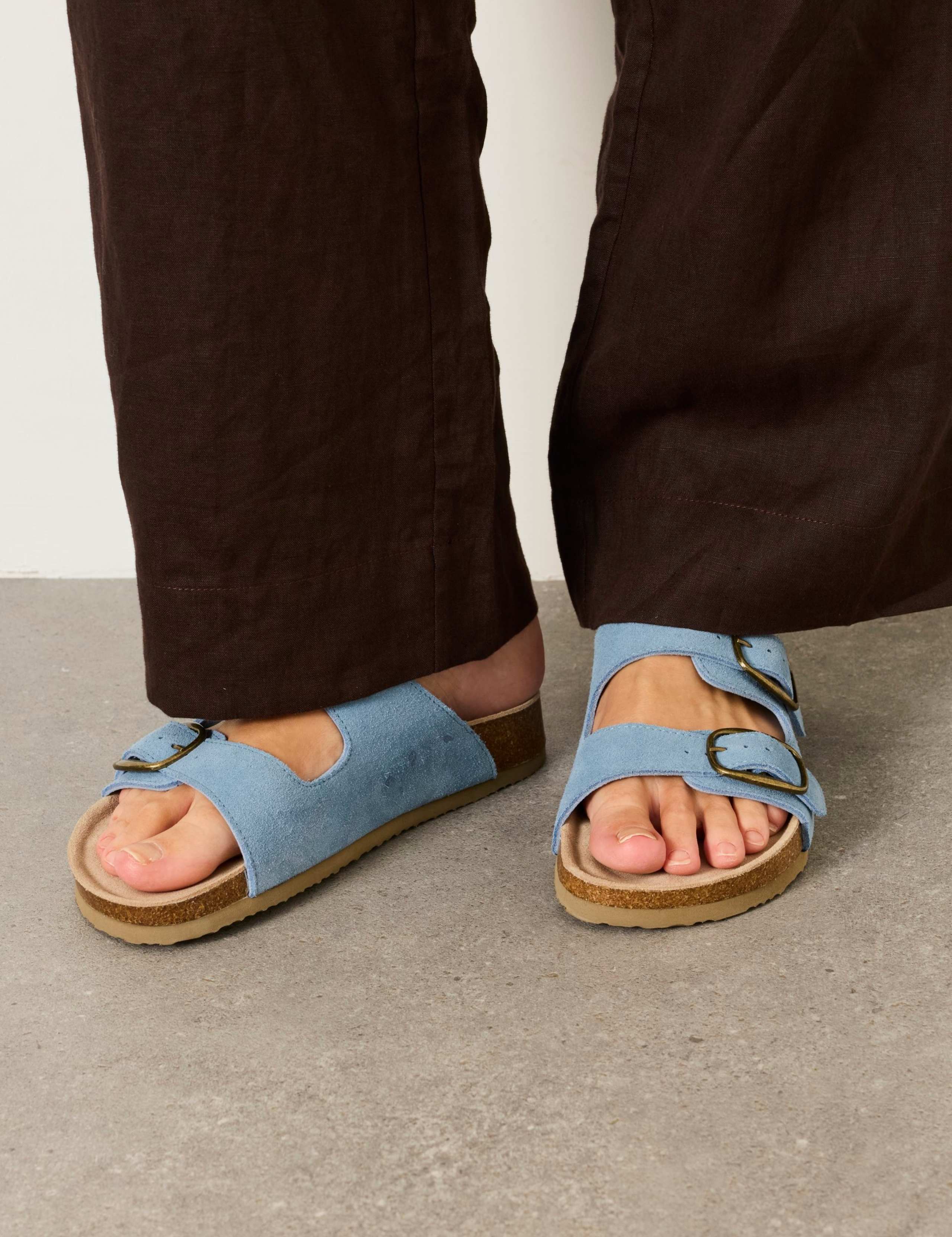Leather Buckle Footbed Sandals 4 of 5