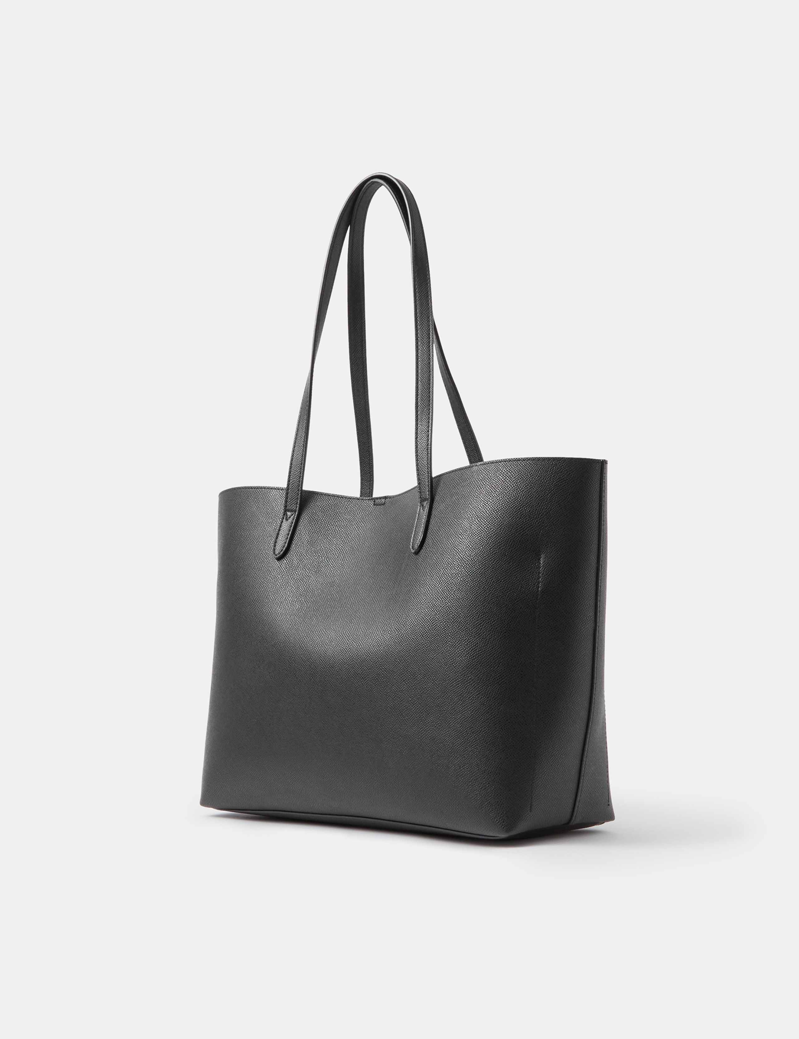 Faux Leather Top Handle Tote Bag 2 of 6