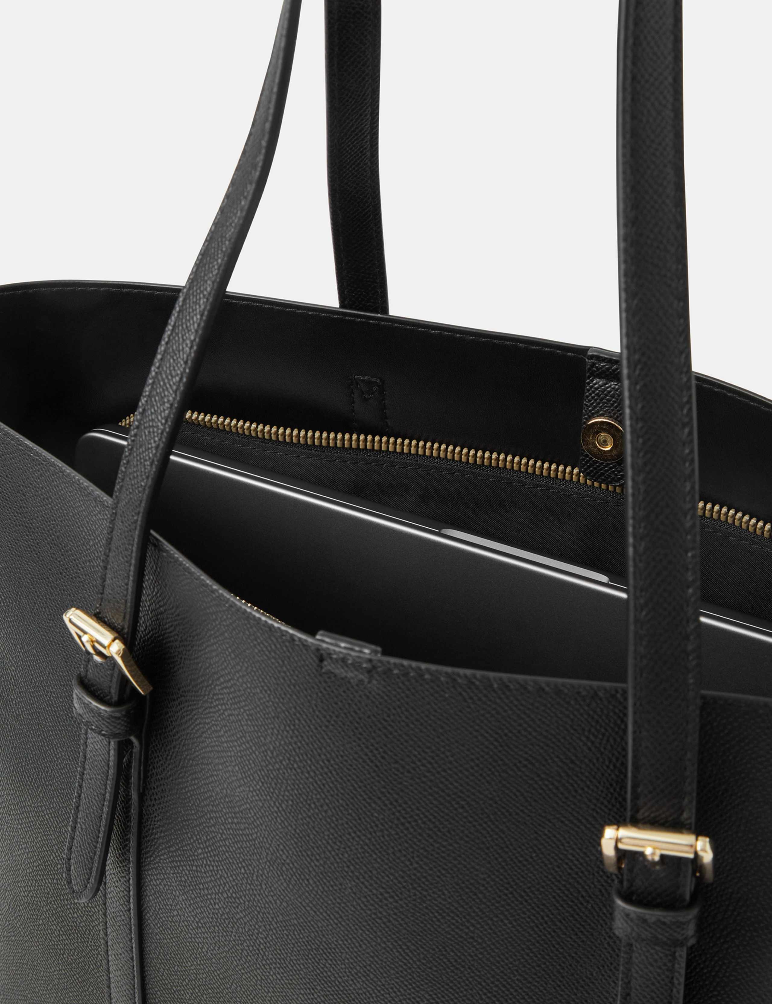 Faux Leather Top Handle Tote Bag 4 of 6