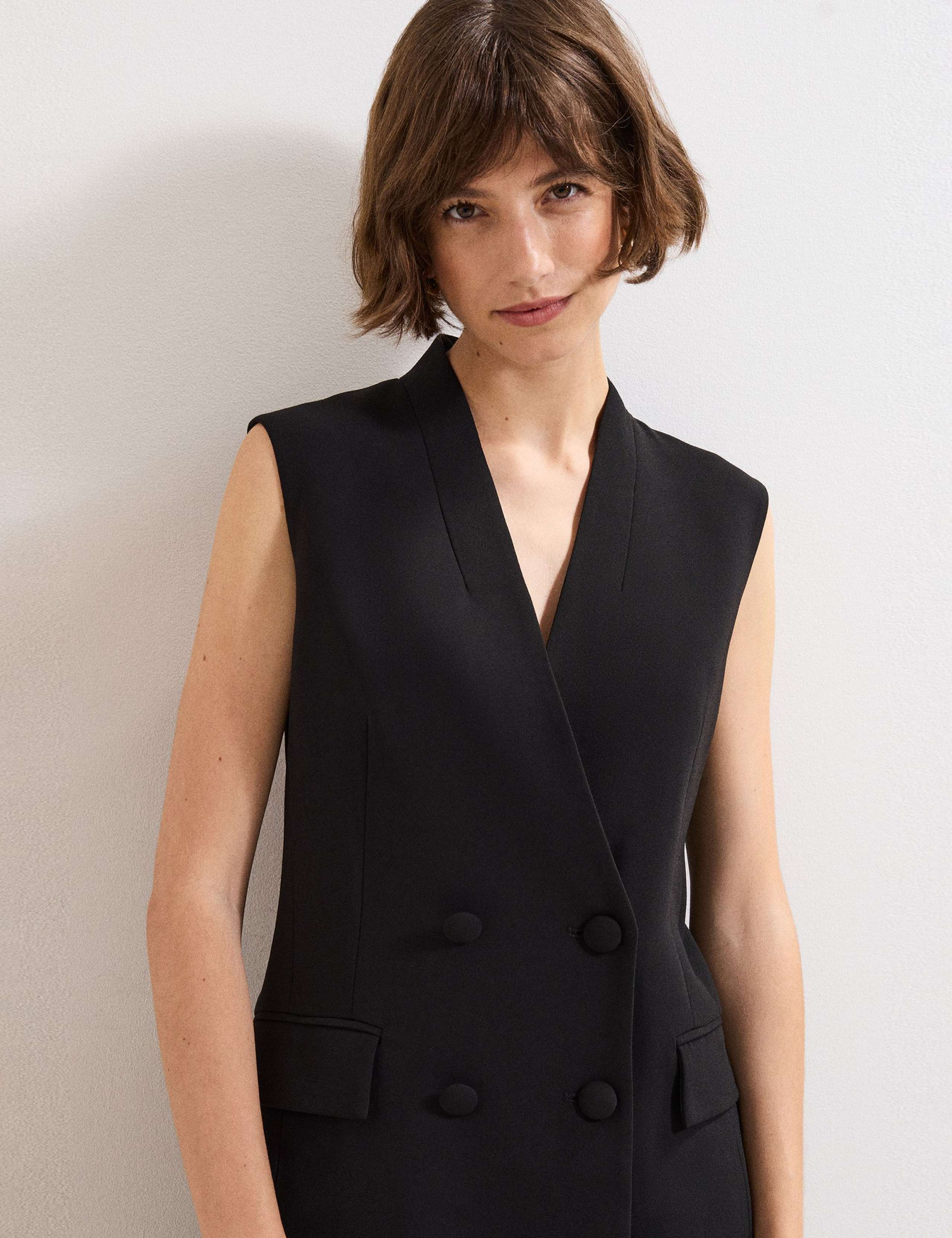 V-Neck Back Bow Double Breasted Waistcoat 5 of 6