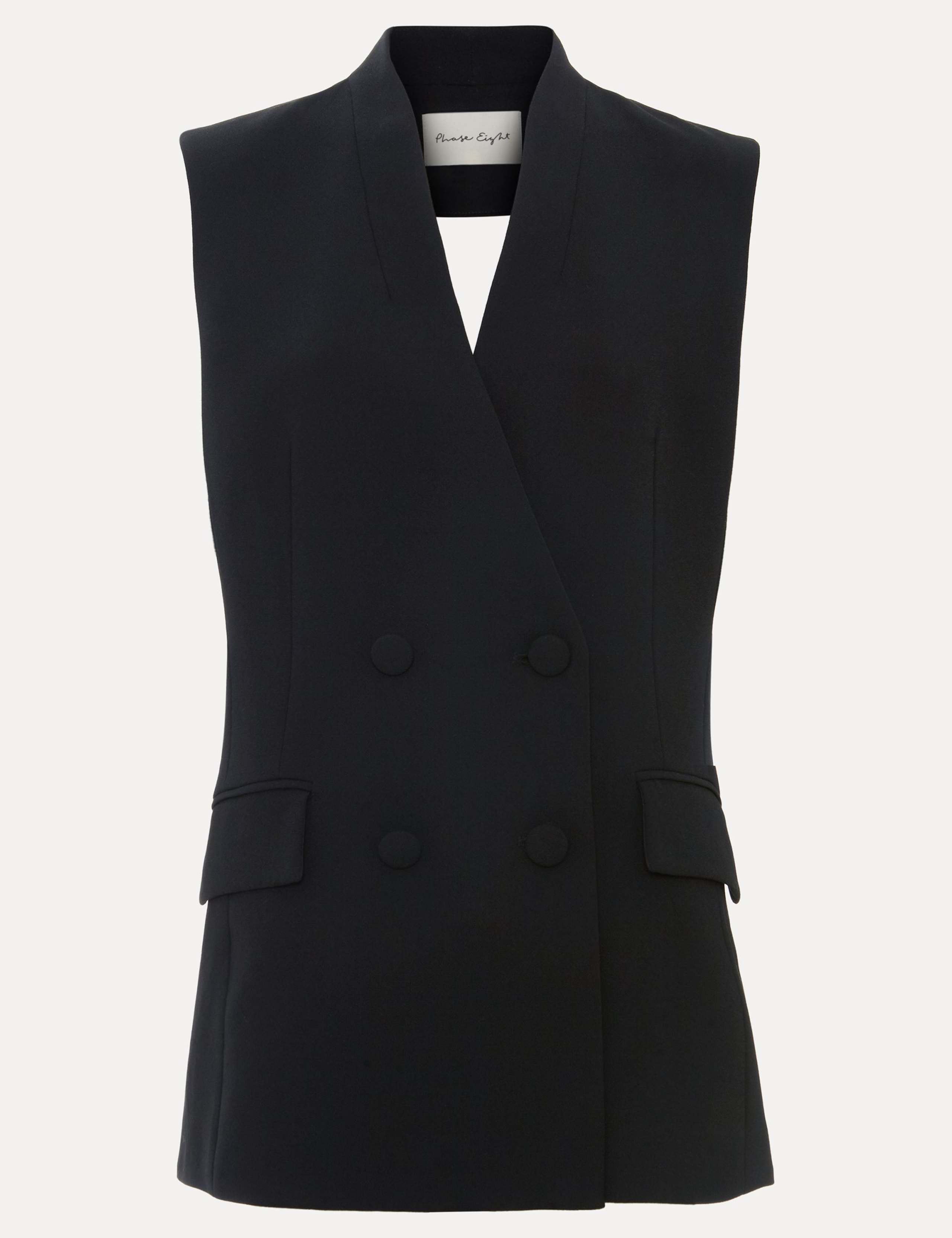 V-Neck Back Bow Double Breasted Waistcoat 2 of 6