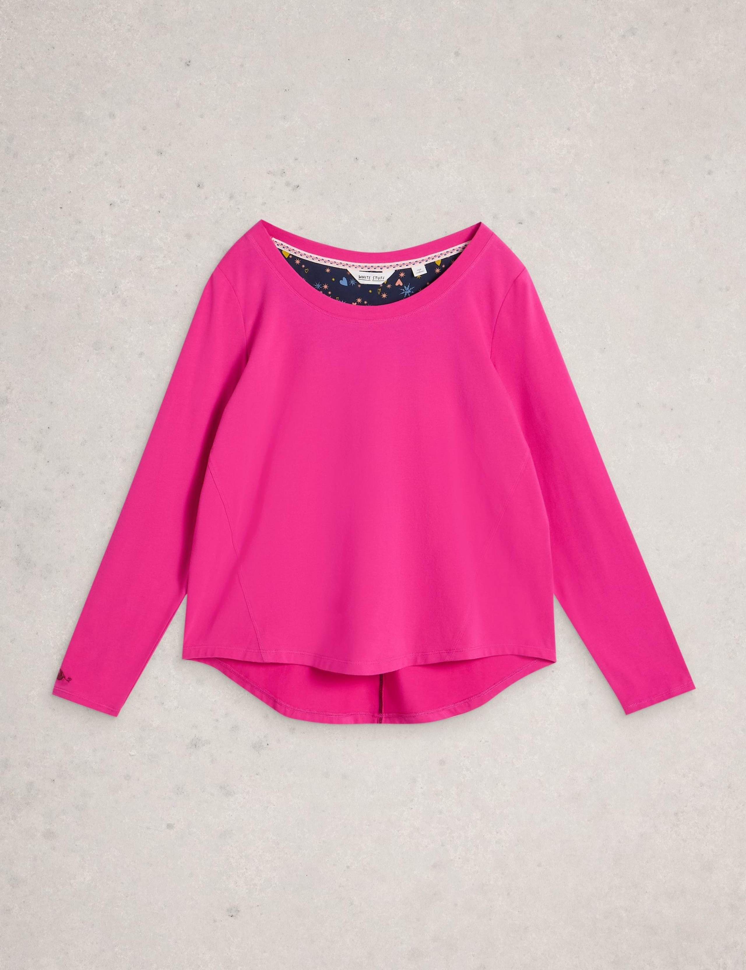 Cotton Rich Jersey Pyjama Top 2 of 6