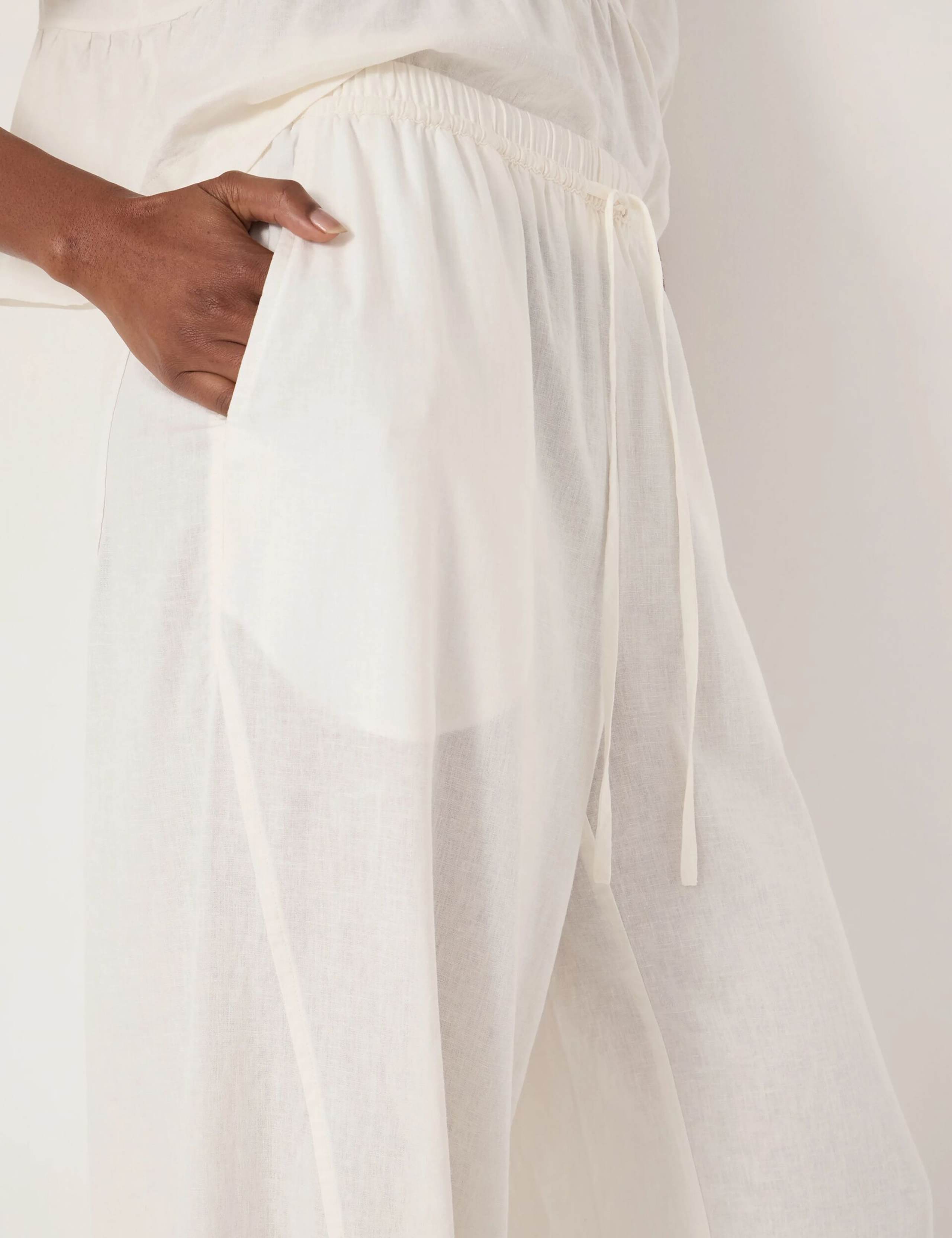 Linen Rich Barrel Leg Beach Trousers 5 of 5