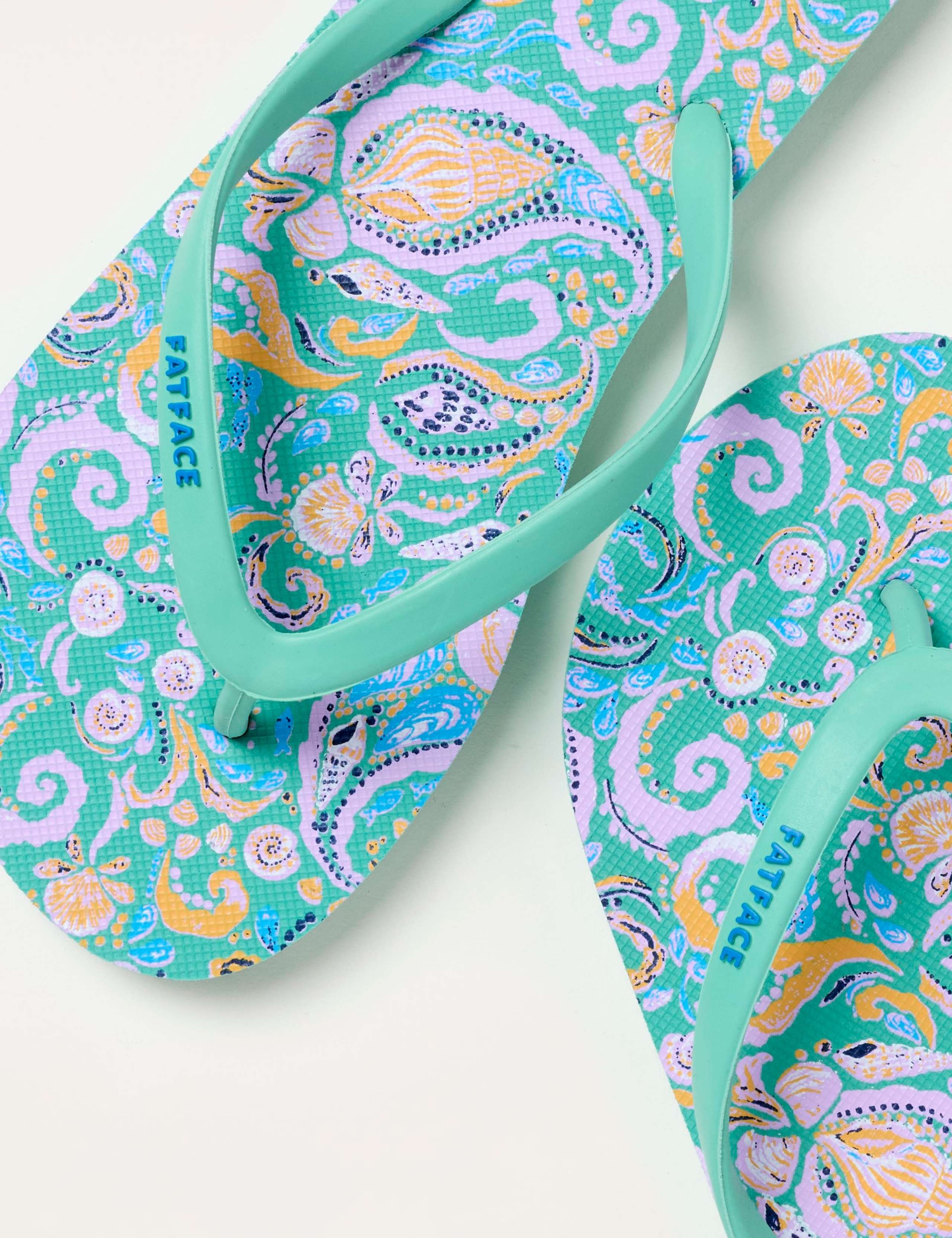 Printed Flat Flip Flops 3 of 4