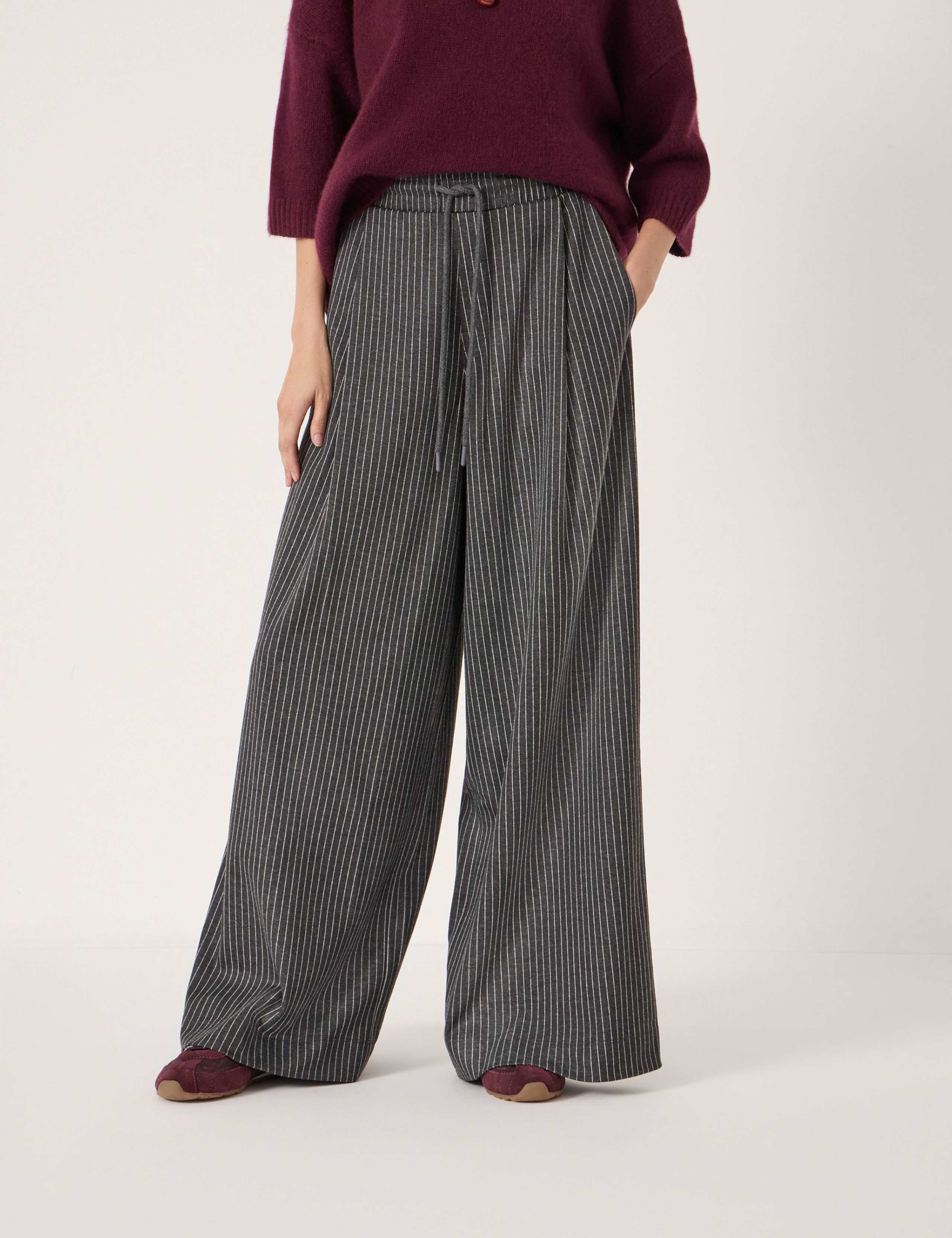 Striped Wide Leg Trousers 3 of 5