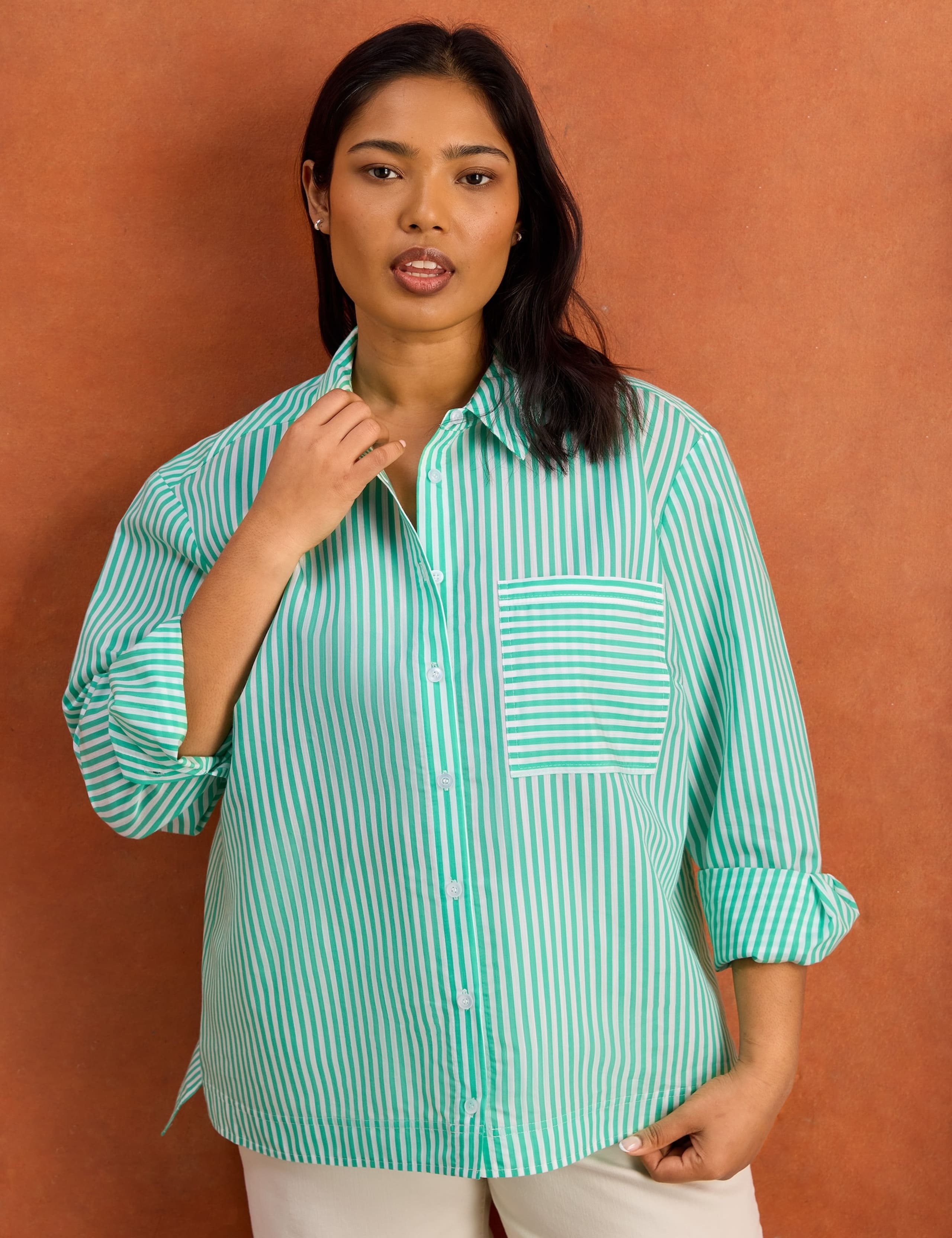 Lyocell Rich Striped Relaxed Shirt 2 of 5