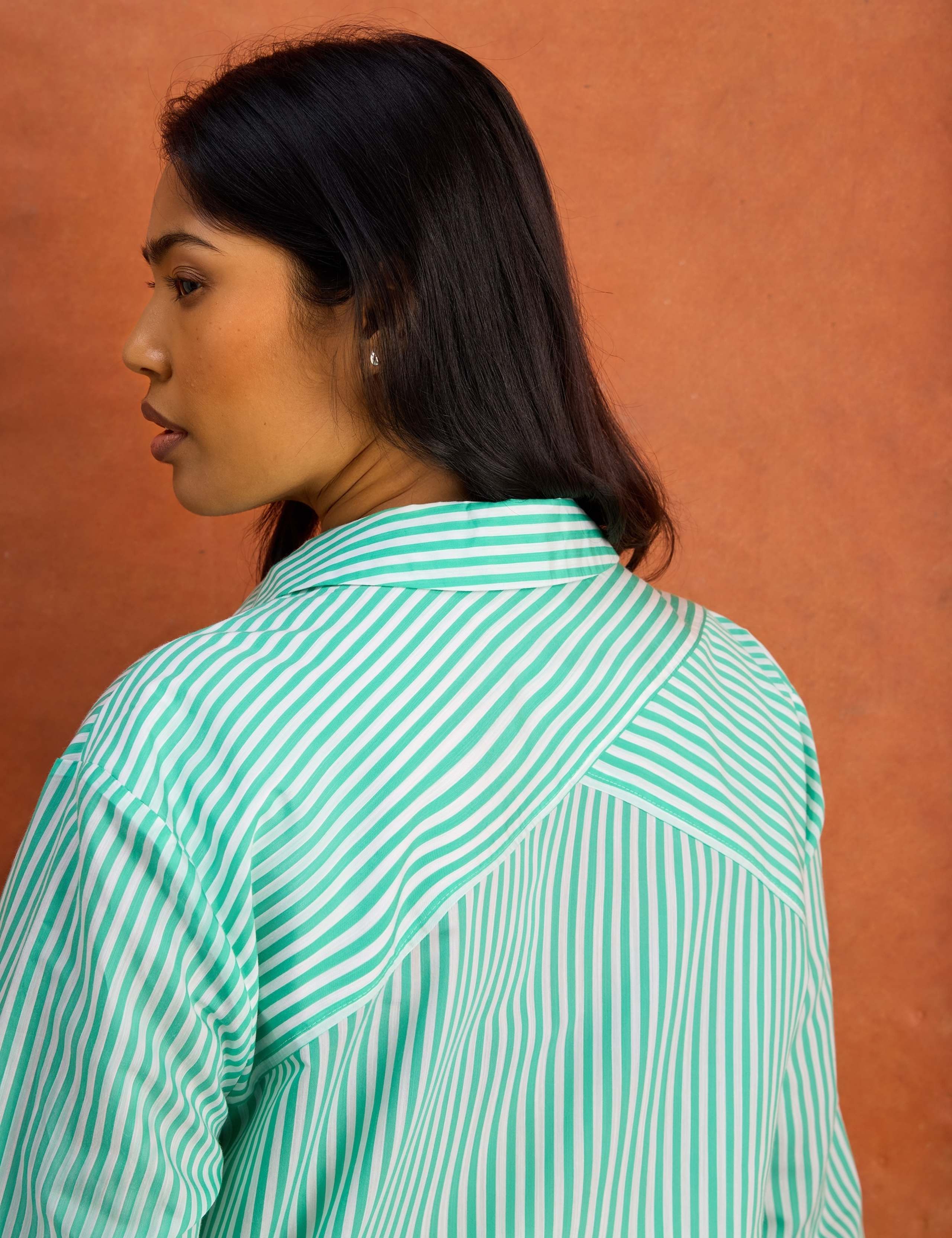 Lyocell Rich Striped Relaxed Shirt 3 of 5