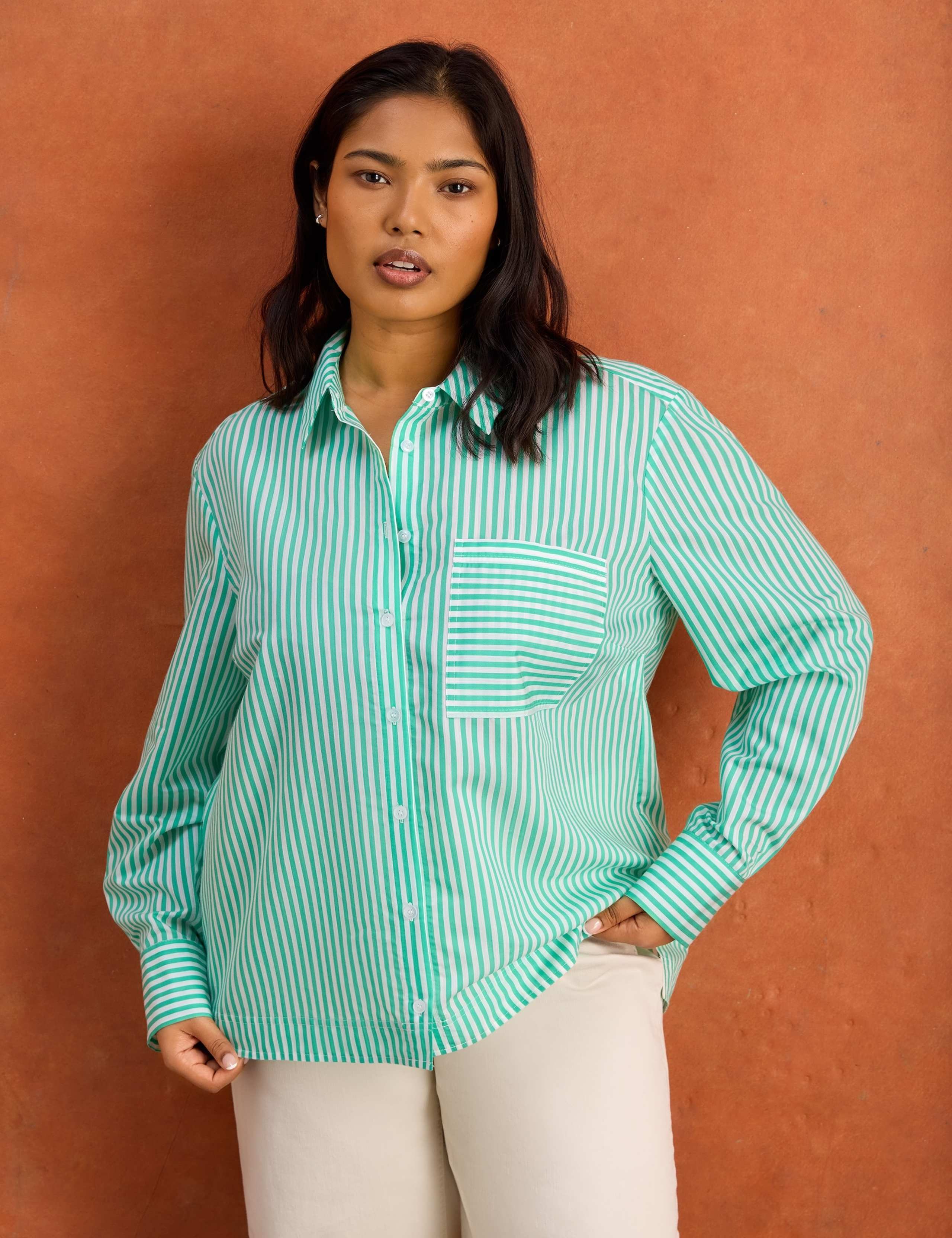 Lyocell Rich Striped Relaxed Shirt 4 of 5