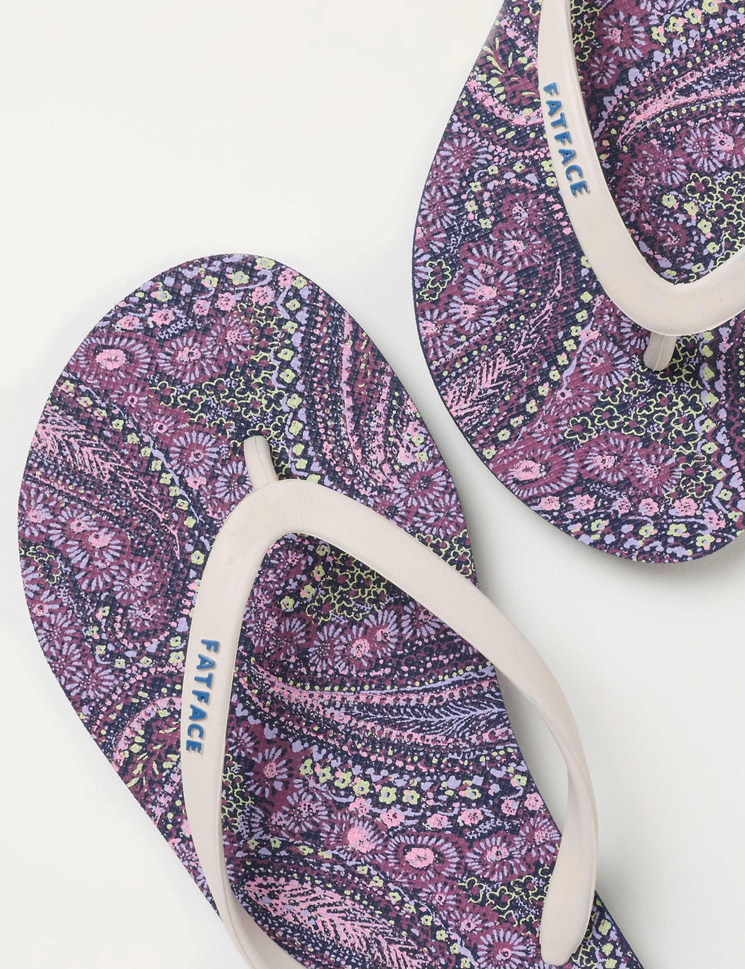 Floral Flat Flip Flops 2 of 2
