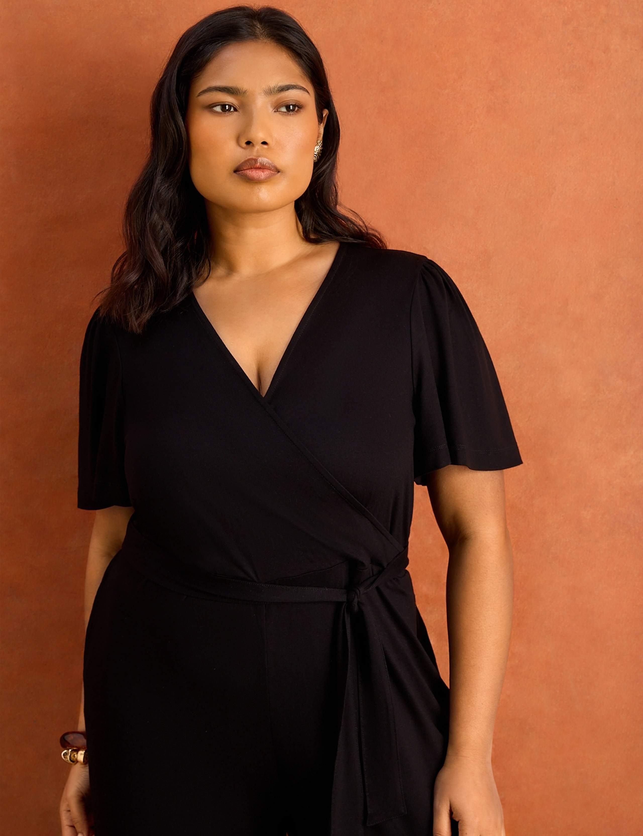 Jersey Wrap Wide Leg Jumpsuit 6 of 6